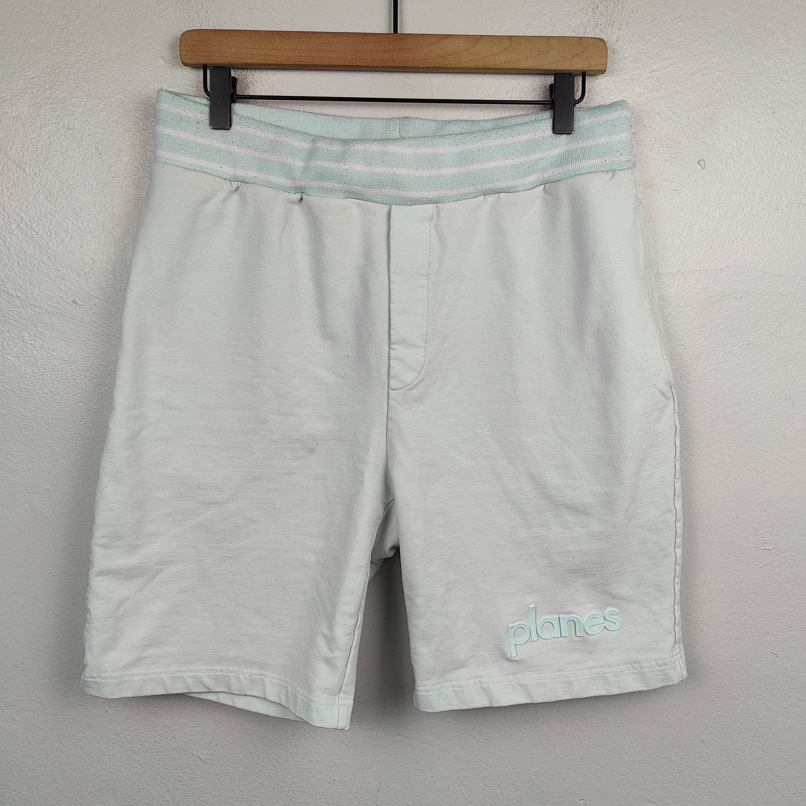 Other Paper Plane Sweat Shorts Mens Medium Light Blue Lounge Size US 32 / EU 48 - 1 Thumbnail