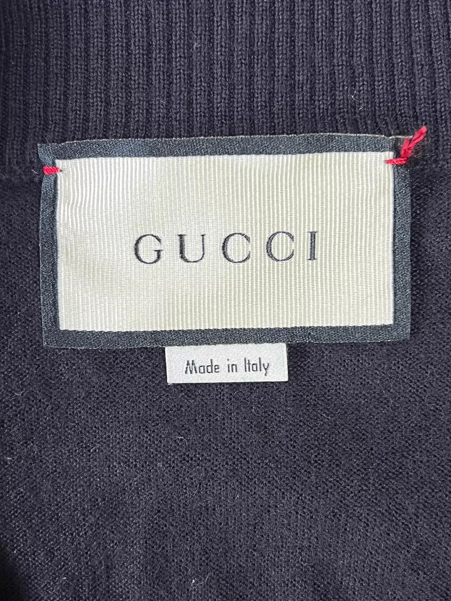 Gucci Gucci Bee Embroidered Knit Cardigan S Navy Size US S / EU 44-46 / 1 - 6 Thumbnail