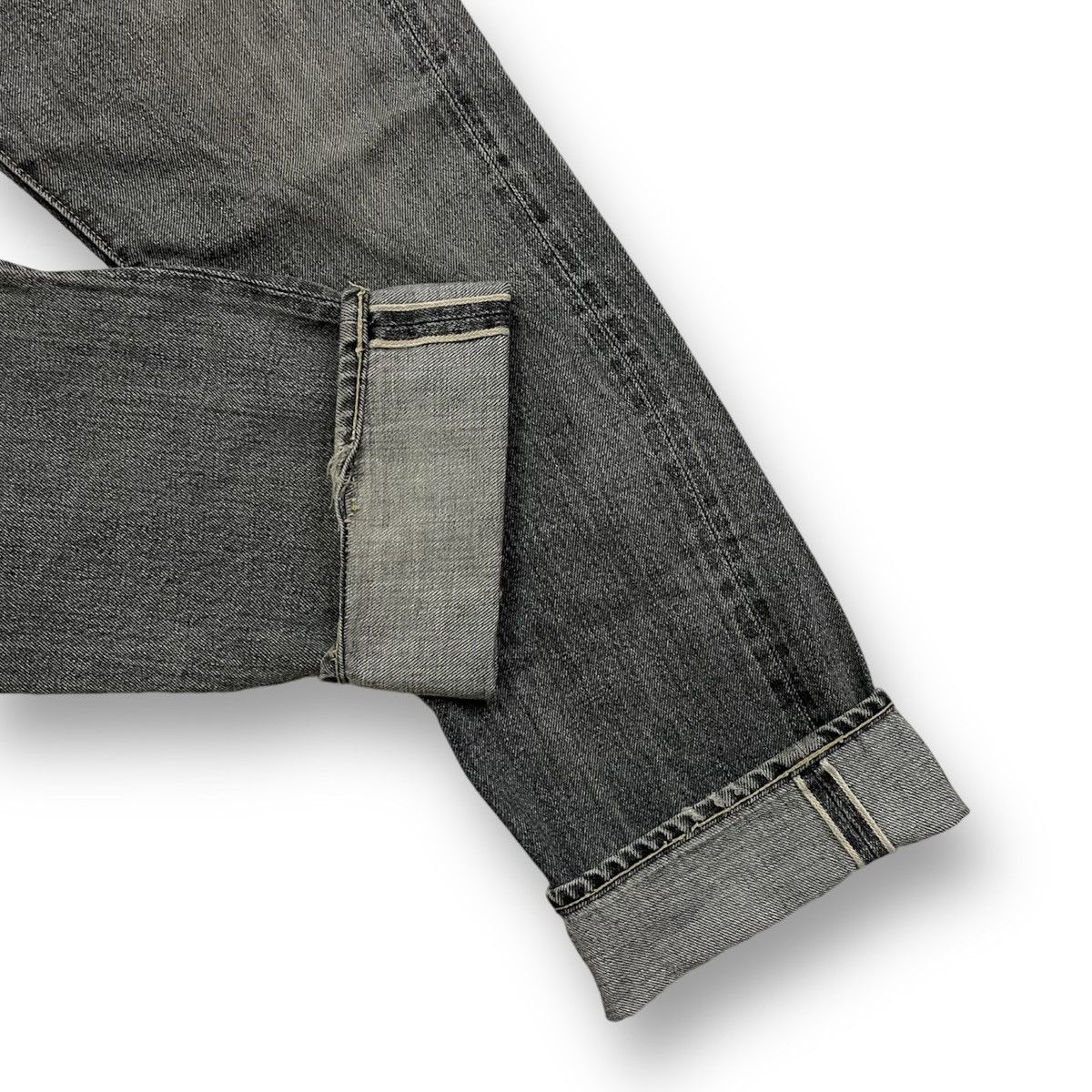 Denime Vintage 90’s Big E Denime Selvedge Jeans “black” Hard to fin Size US 28 / EU 44 - 3 Thumbnail