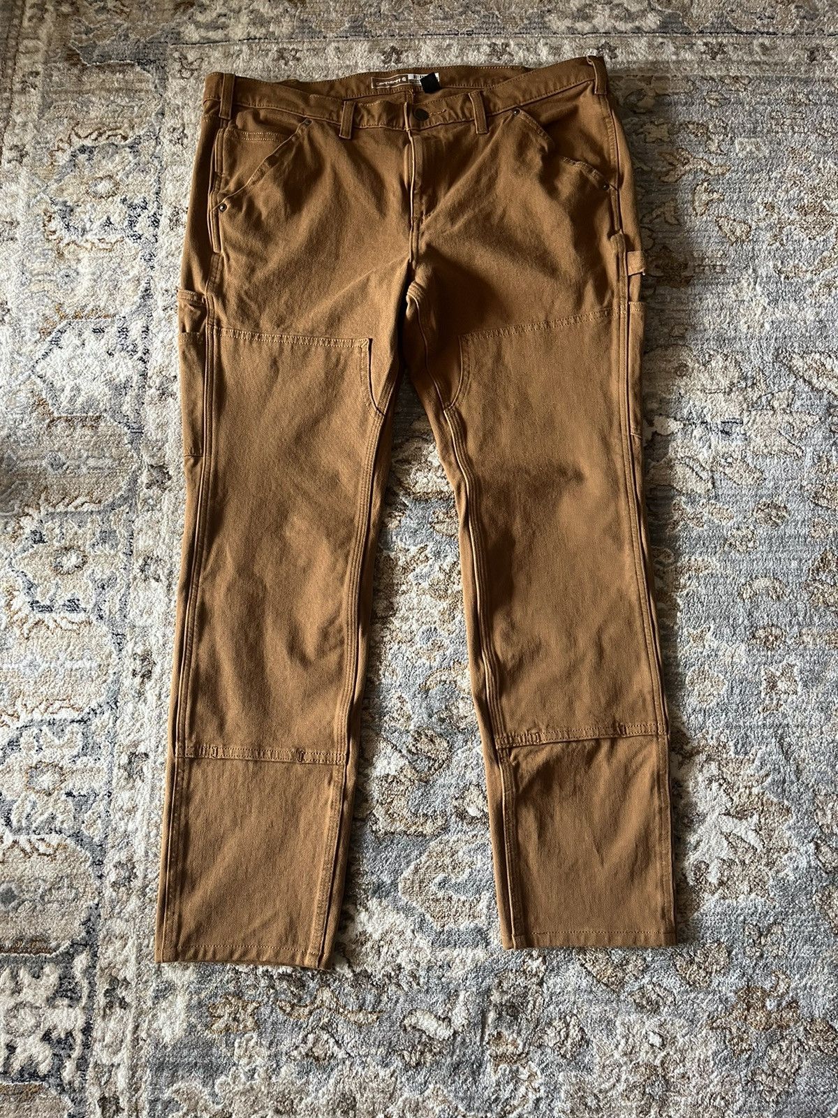 Carhartt Relaxed Carpenter Cargo Barn Double Front Twill Pants Size 38" / US 16 / IT 52 - 1 Thumbnail