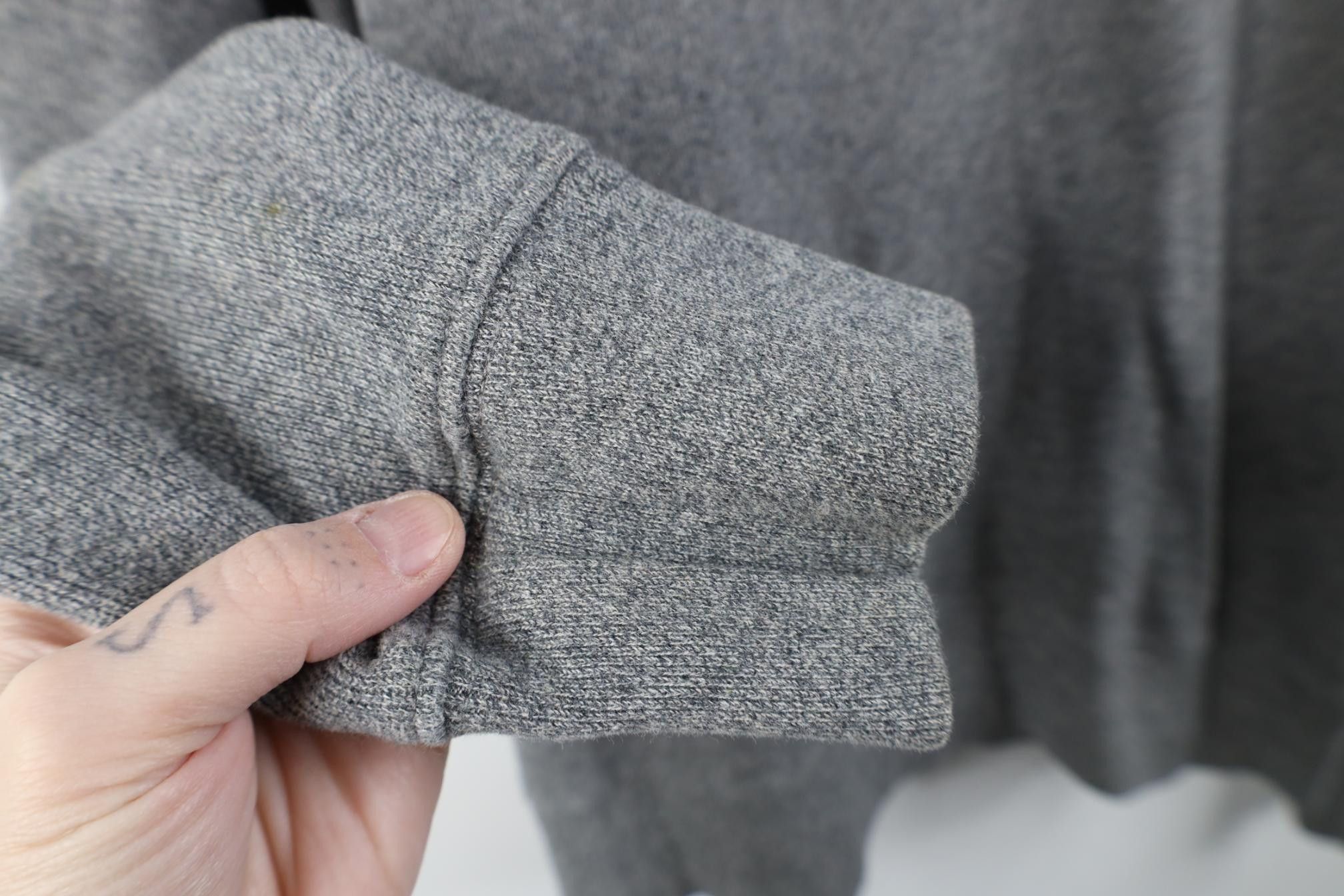 Polo Ralph Lauren Vintage 90s Ralph Lauren Cotton Knit Shawl Sweater Gray Size US M / EU 48-50 / 2 - 8 Thumbnail