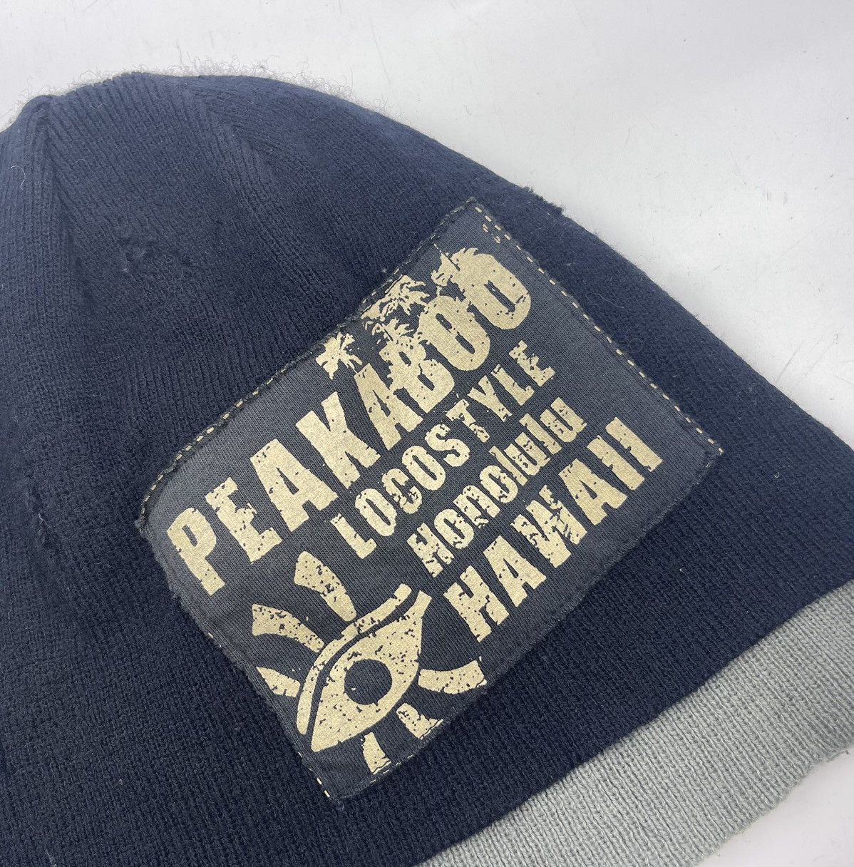 Japanese Brand distressed peakaboo single eye beanie hat Size ONE SIZE - 4 Thumbnail