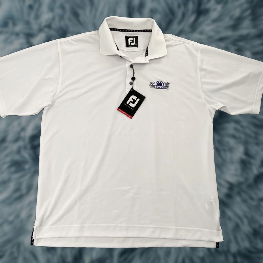 Footjoy Footjoy Shirt Adult Extra Large White Polo Golf Concession FJ Men XL Size US XL / EU 56 / 4 - 1 Thumbnail