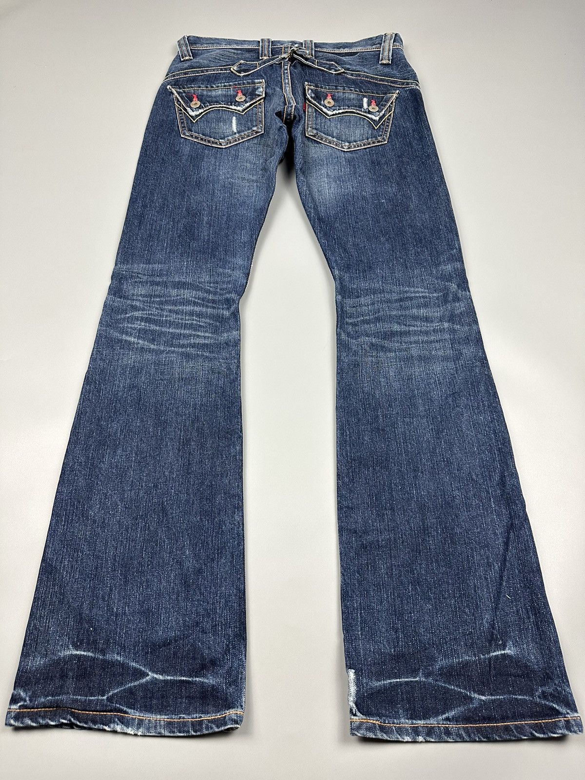 Edwin 🔥Flared🔥 Vintage Edwin Twist Leg With Buckle Back Denim Size US 32 / EU 48 - 4 Thumbnail