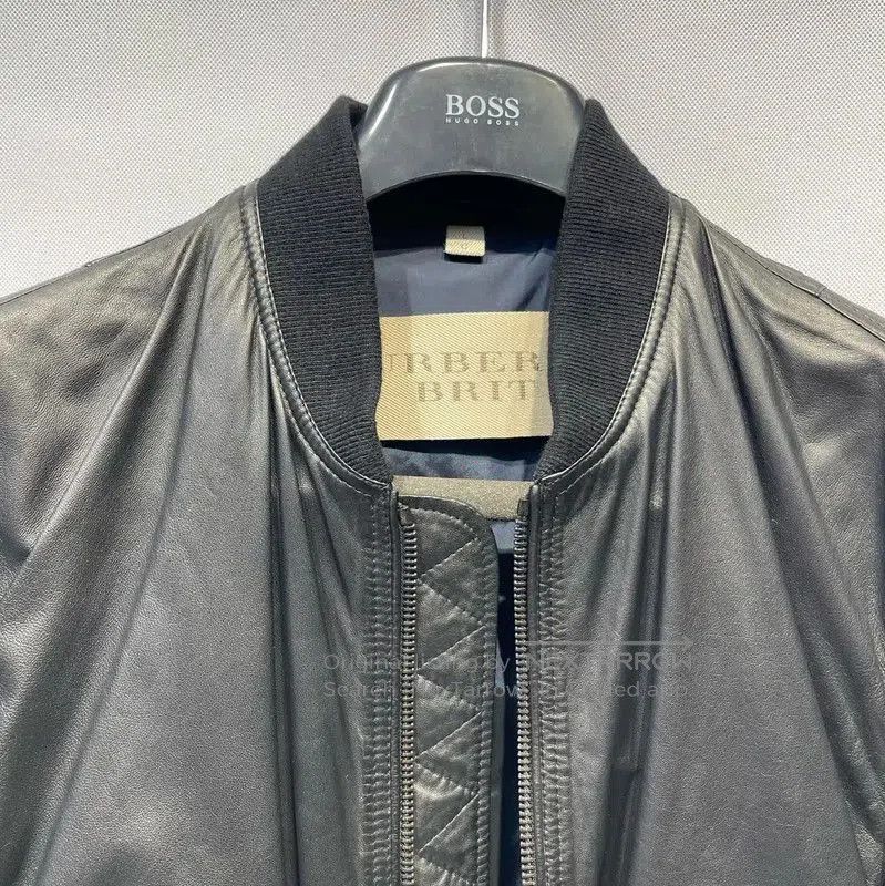 Burberry Burberry Black Leather Bomber Jacket for Men. Size US L / EU 52-54 / 3 - 3 Thumbnail