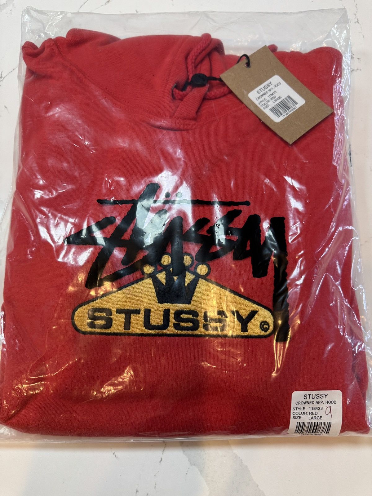 Stussy Stüssy Crowned App Hoodie Red Large – Deadstock Size US L / EU 52-54 / 3 - 1 Thumbnail