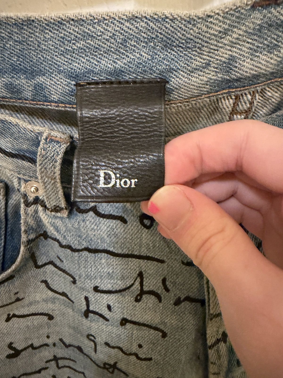 Dior Dior Homme SS15 Runway Handwritten Script Denim Size US 32 / EU 48 - 4 Thumbnail