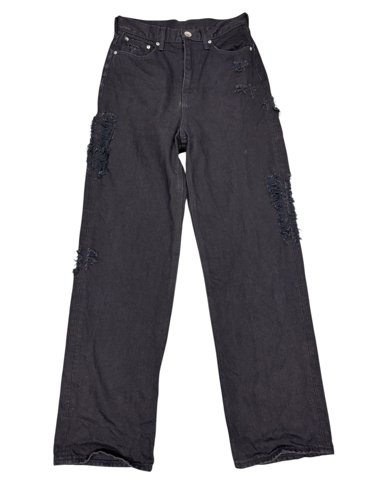14th Addiction Gyda Superbalck Distressed Denim Jeans. S0164 Size US 27 - 1 Thumbnail
