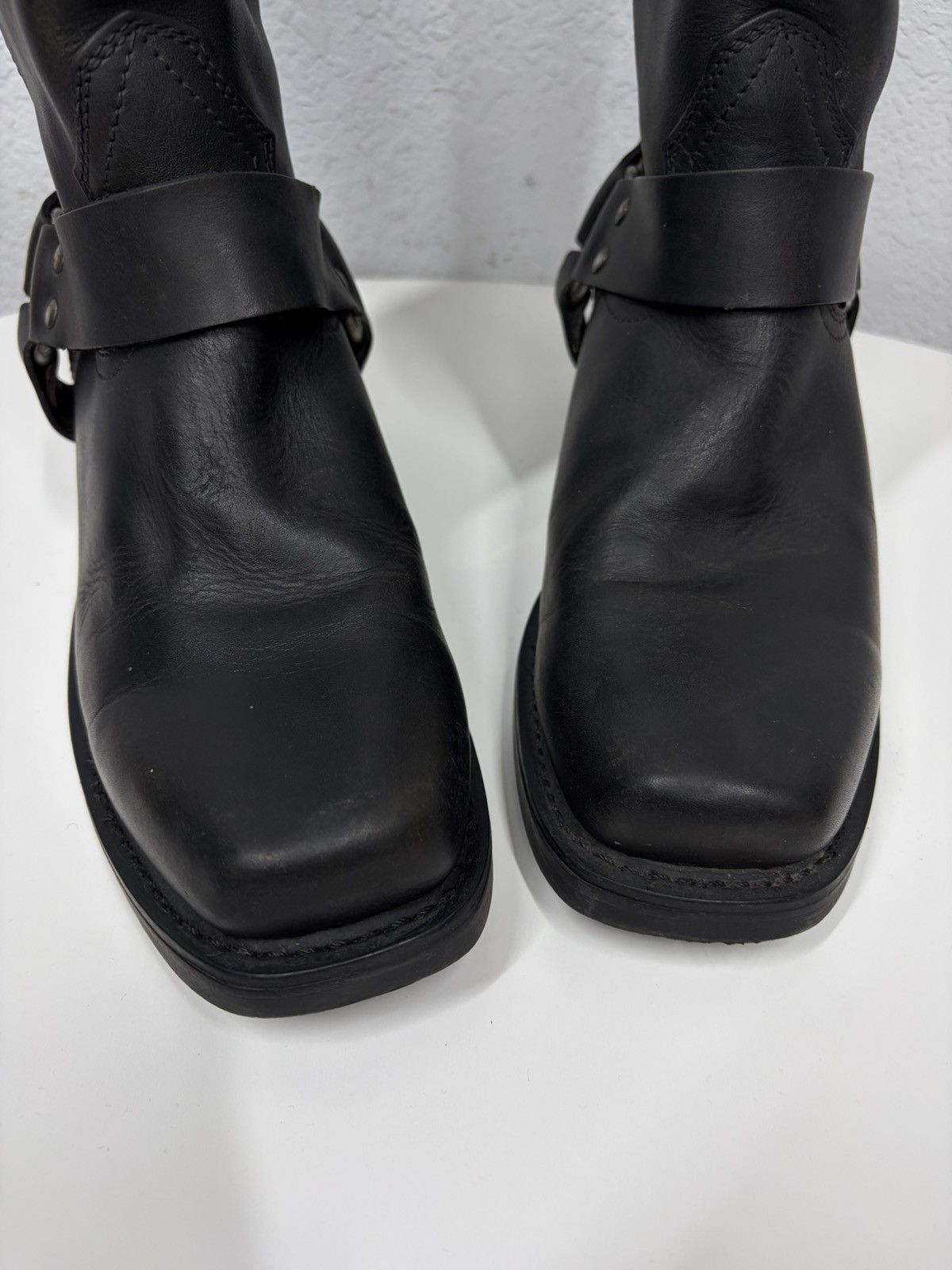 If Six Was Nine Vintage Italian AS 98 Rick Owens Style Leather Biker Boots Size US 9 / EU 42 - 10 Thumbnail