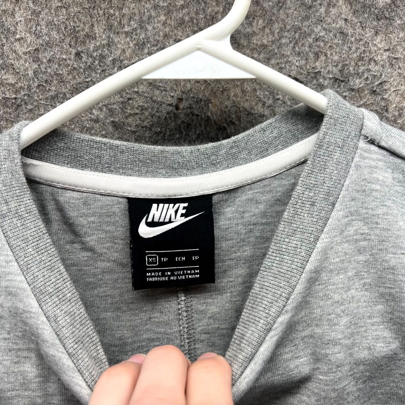 Nike VINTAGE Nike Shirt Dress Womens XS Heather Gray Fleece Pockets Knee Length Casual 90s Womens Dress Size XS / US 0-2 / IT 36-38 - 5 Thumbnail