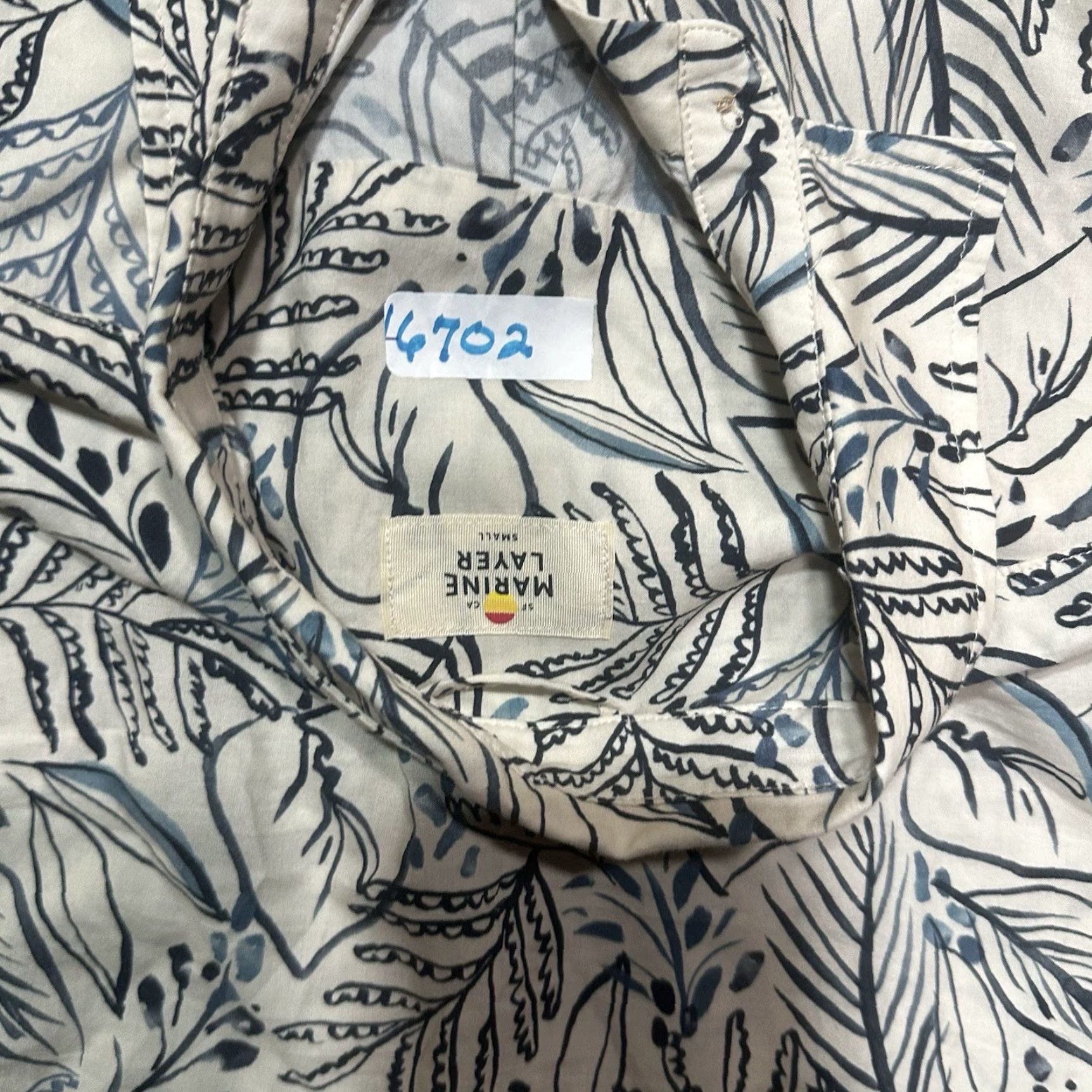 Marine Layer Marine Layer Button Up Shirt Mens Small Black White Floral Rayon Size US S / EU 44-46 / 1 - 8 Thumbnail