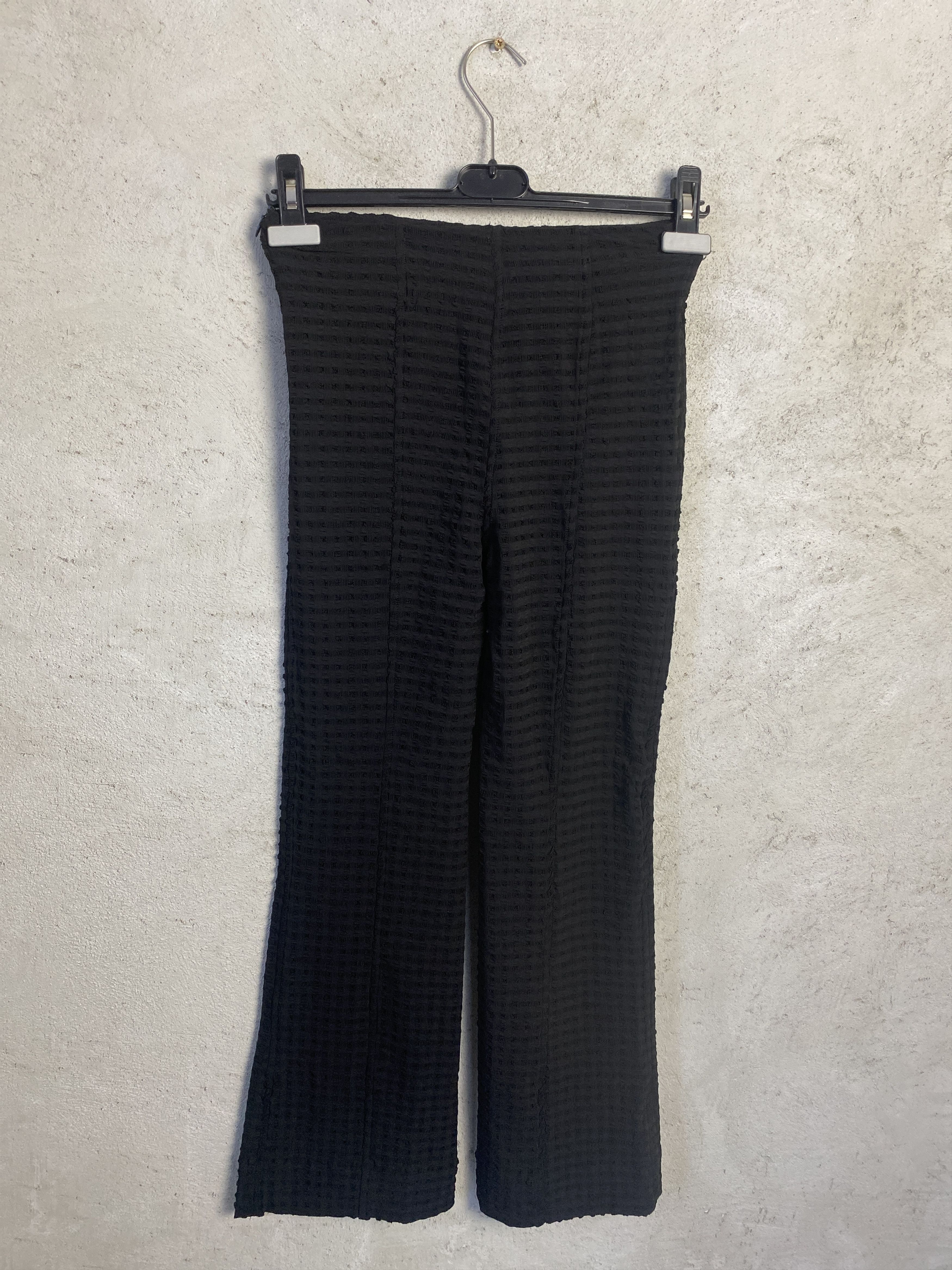 Ganni Ganni black Cloque straight leg pants Size 25" / US 0 / IT 36 - 3 Thumbnail