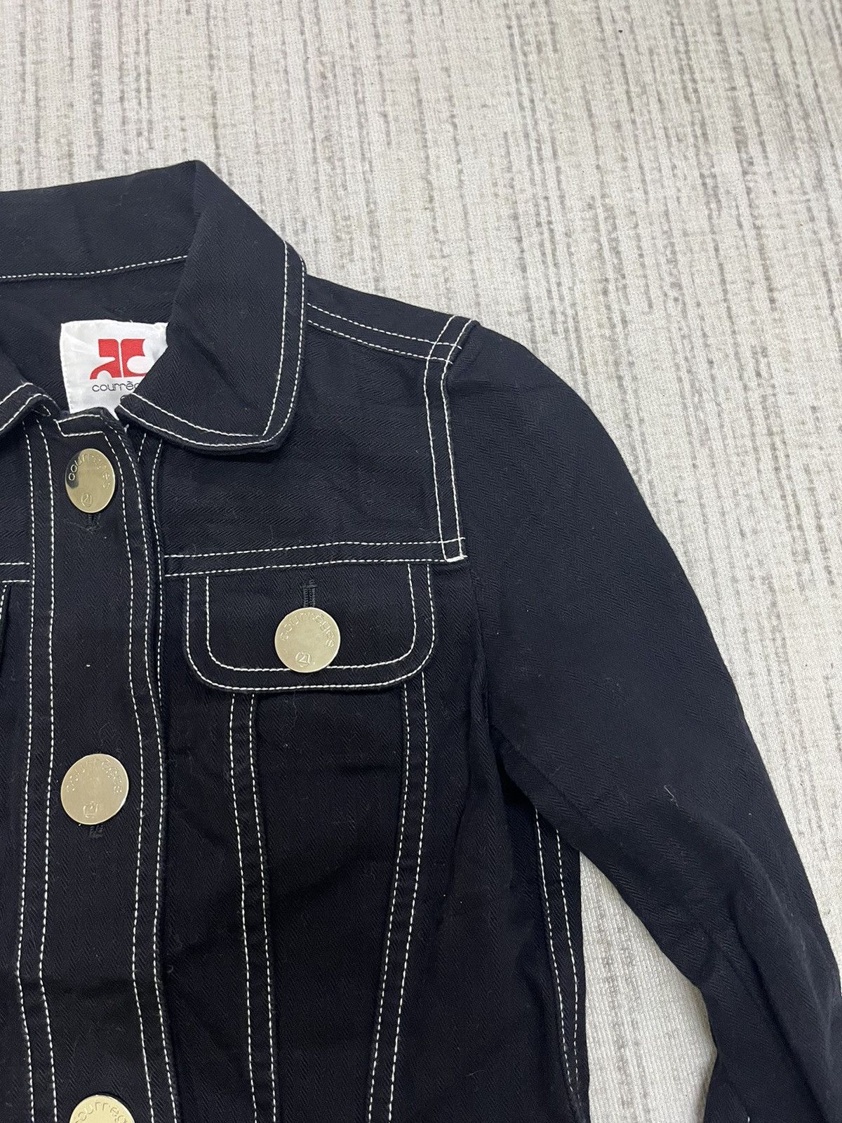 Courreges × Japanese Brand × Vintage Vintage 90s courreges denim jacket Size ONE SIZE - 6 Thumbnail