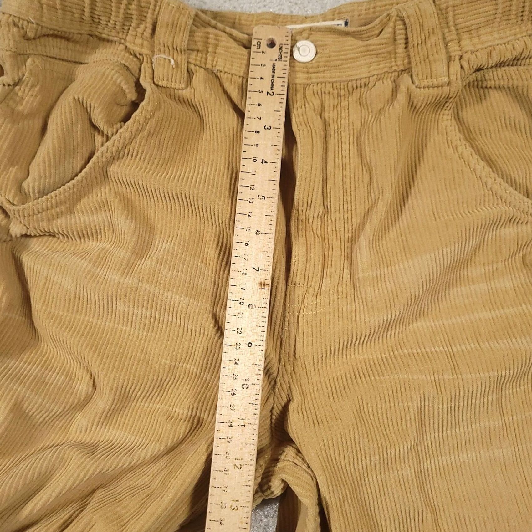 Vintage VINTAGE We The Free Faye Pants Womens 31 Tan Corduroy Low Slung Boyfriend Carpenter Size 24" / US 00 / IT 34 - 6 Thumbnail