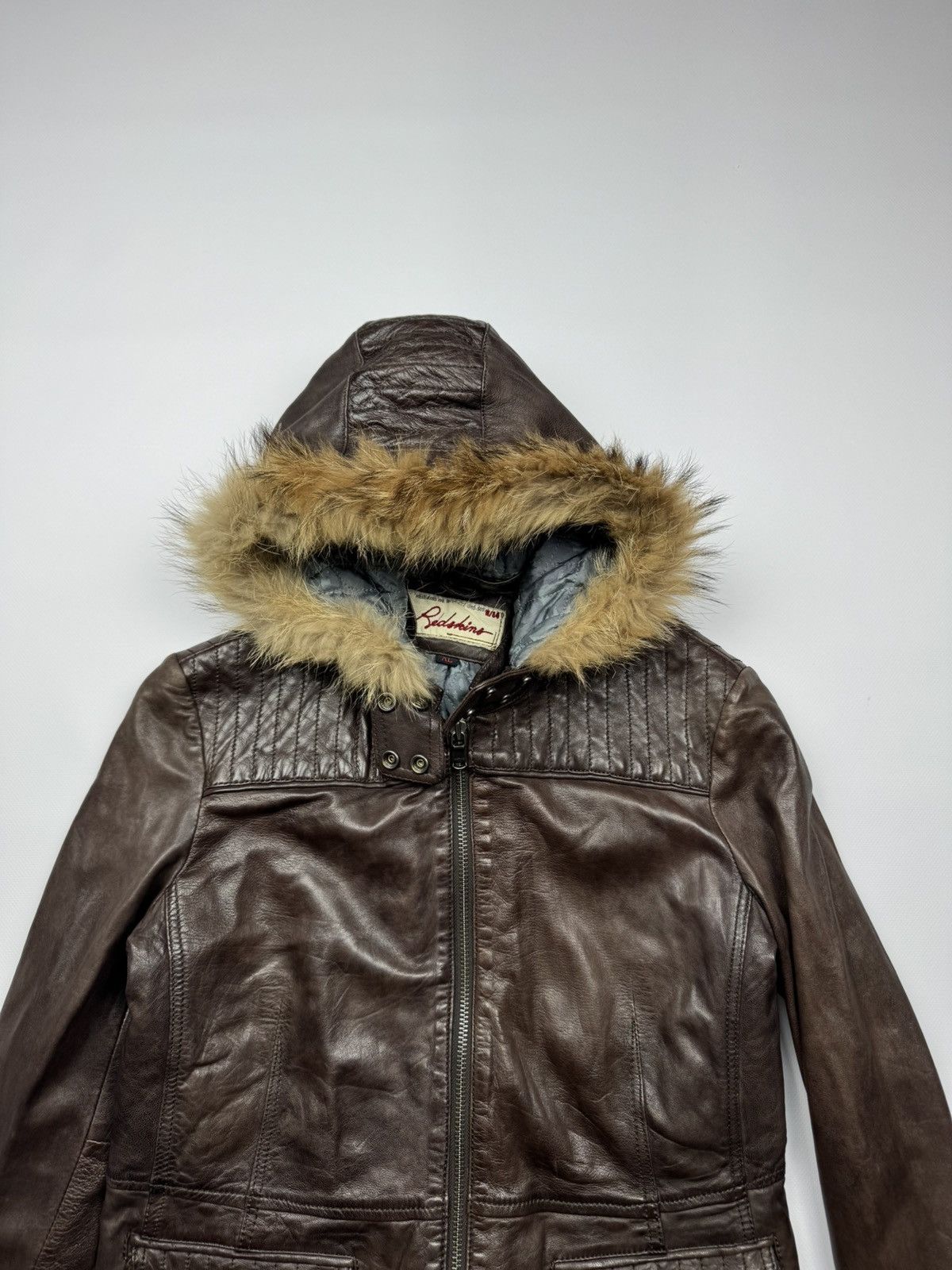 Vintage Vintage Redskins Woman's Faux Fur Leather Jacket Size XL / US 12-14 / IT 48-50 - 3 Thumbnail
