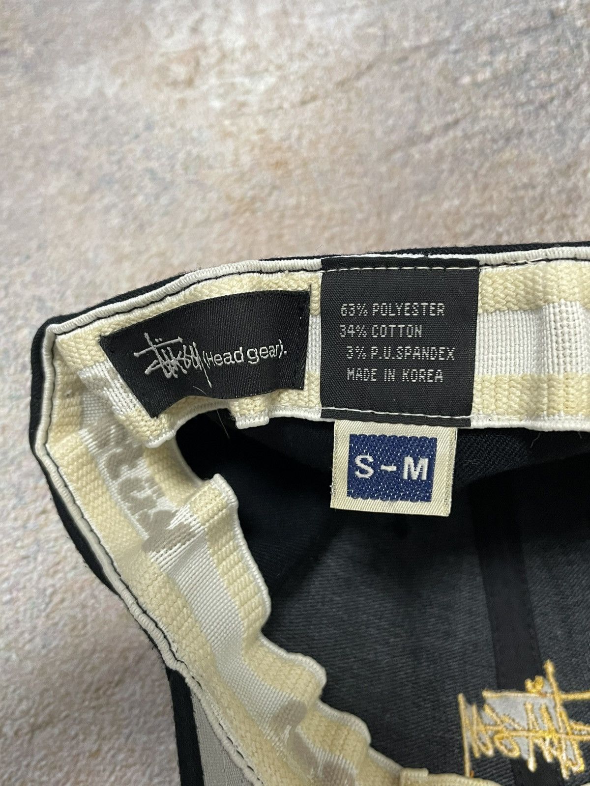 Stussy Vintage Stussy Big Center Logo Black Cap Size ONE SIZE - 8 Thumbnail