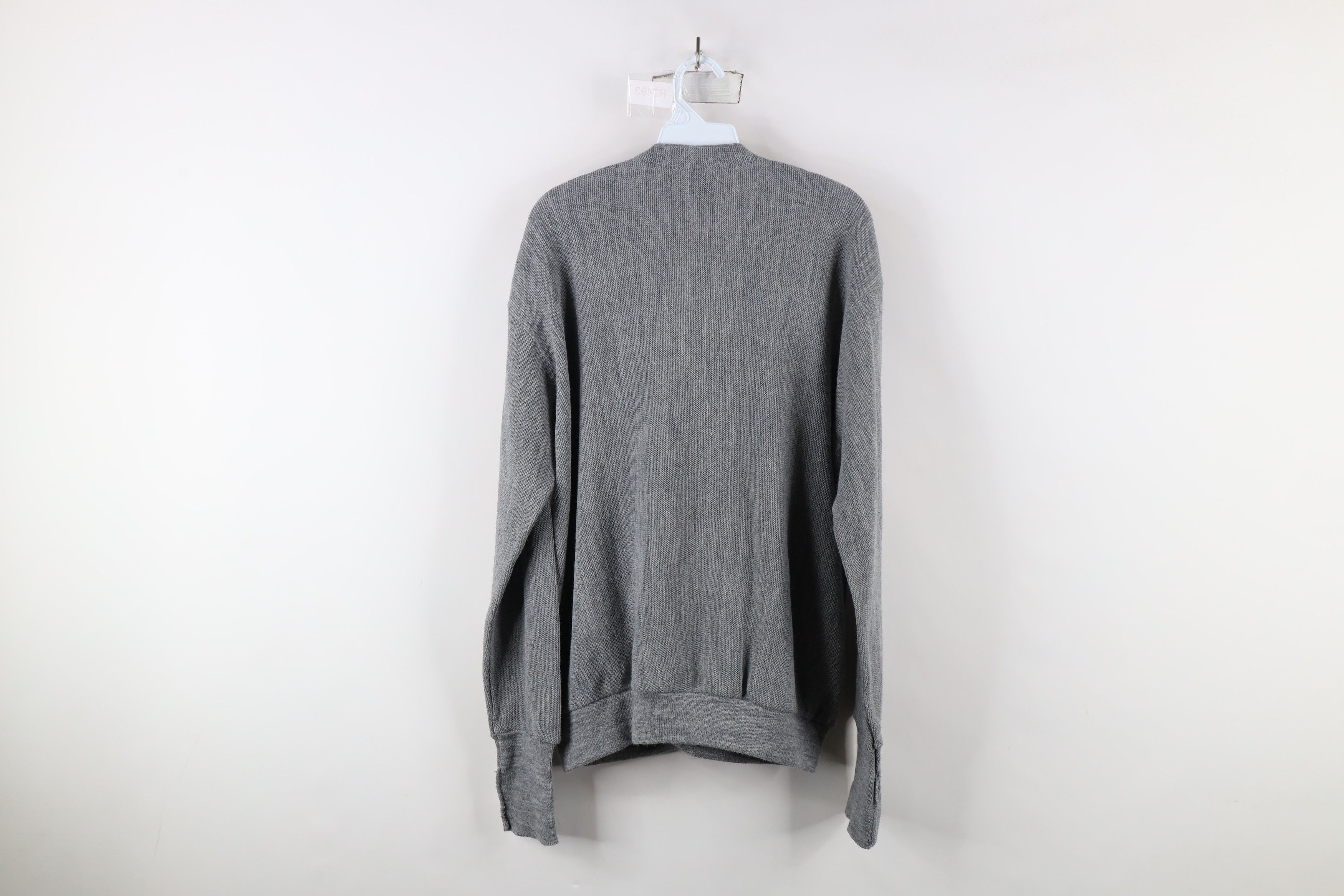 Vintage Vintage 90s Streetwear Cardigan Sweater Heather Gray USA Size US XL / EU 56 / 4 - 8 Thumbnail
