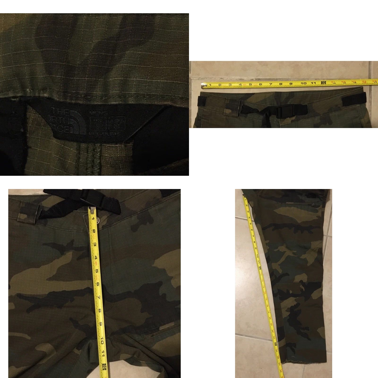 The North Face VINTAGE The North Face Camo Cut Off Belted Pants S Men Green 90s Army Grunge Skate Military Pockets Closure Buckle Size US 29 - 8 Thumbnail