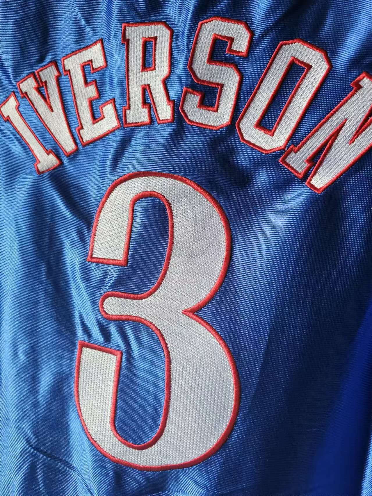 NBA Philadelphia 76ers #3 Allen Iverson Jersey Blue Size US L / EU 52-54 / 3 - 4 Thumbnail