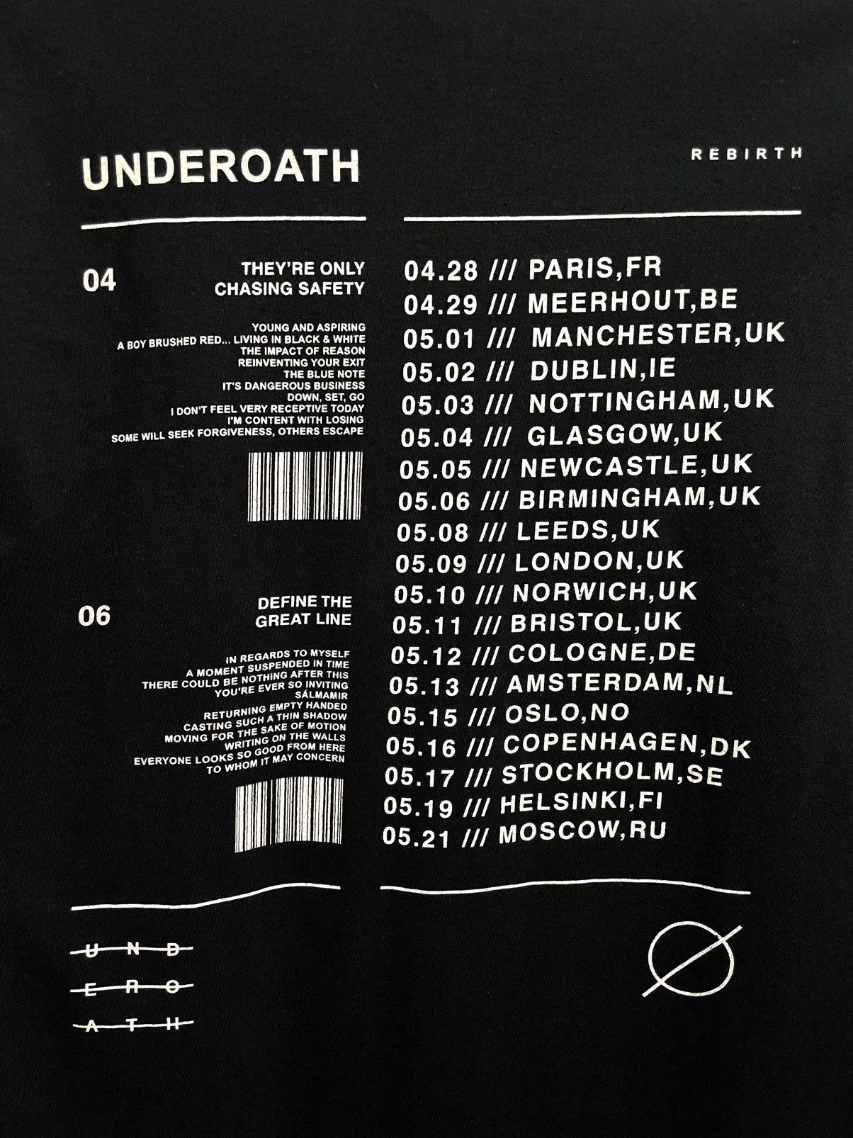 Band Tees Underoath Rebirth 2016 Tour Rock Emo Band T-Shirt Vintage Size US M / EU 48-50 / 2 - 9 Thumbnail