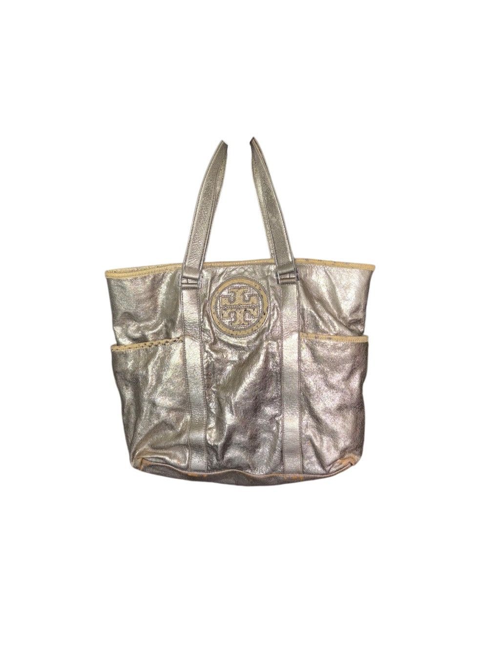 Tory Burch Tory Burch Metallic Leather Tote Bag Size ONE SIZE - 6 Thumbnail