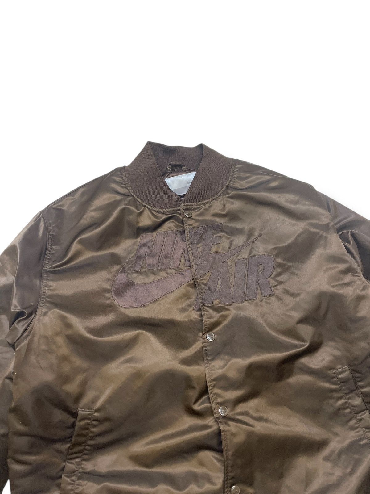 Nike Vintage Nike AIR Big Logo Nylon Bomber Jacket Rare Size US L / EU 52-54 / 3 - 2 Thumbnail