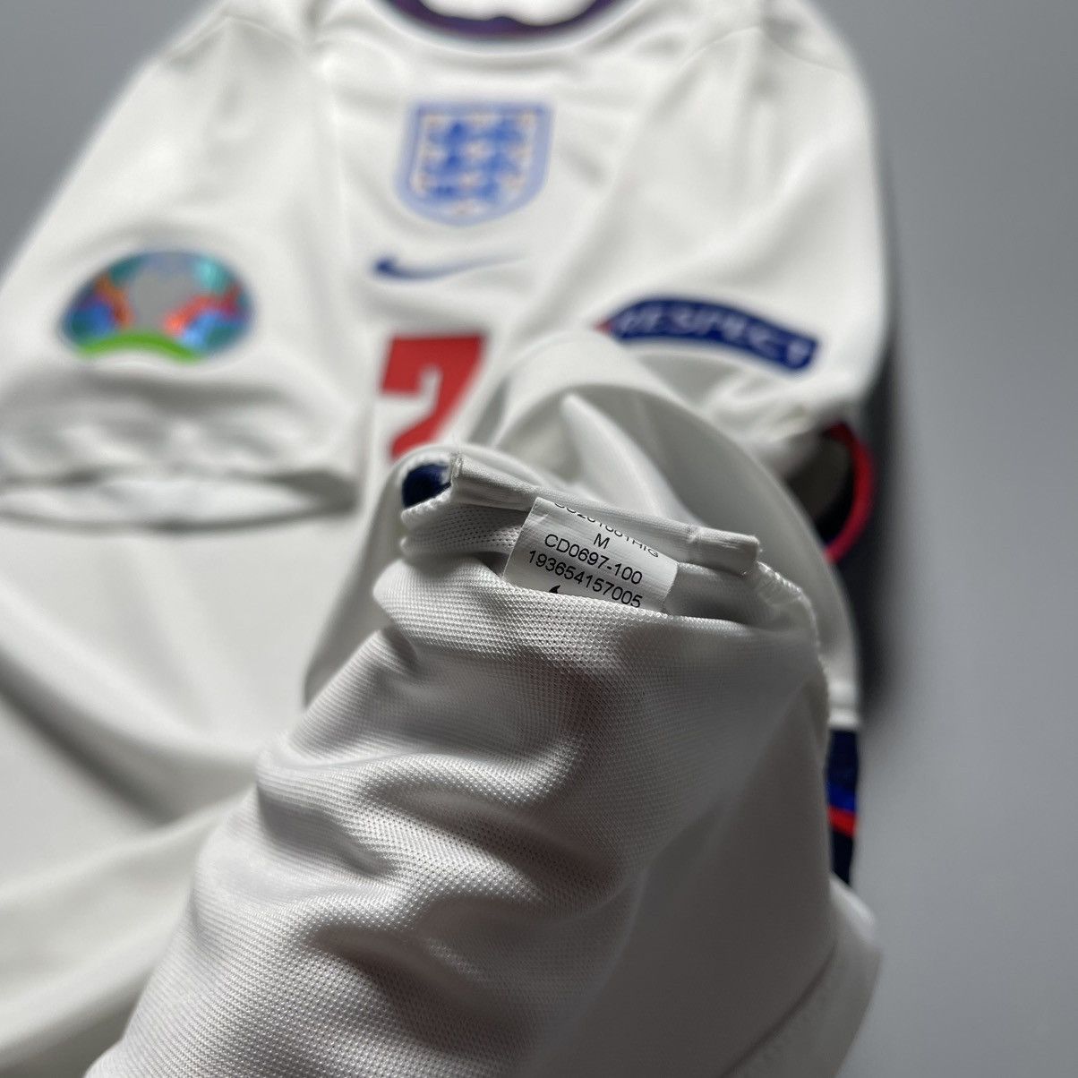 Nike ENGLAND NIKE 2020 EURO FOOTBALL HOME JERSEY #7 GREALISH Size US M / EU 48-50 / 2 - 11 Thumbnail
