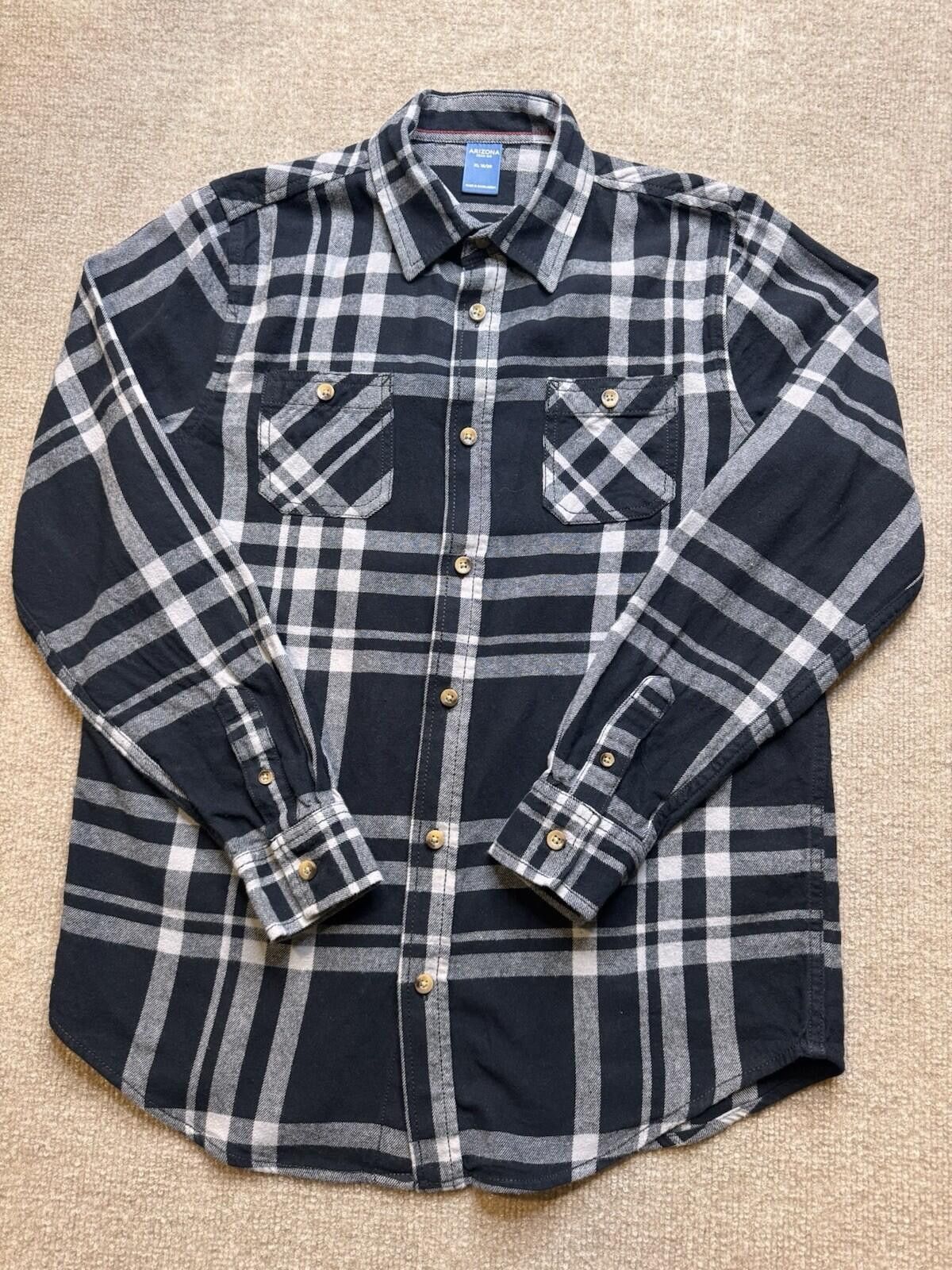 Arizona Jean Co. Arizona Jeans Co. Boy's XL 18/20 Blk/Gry LS Flannel [735] Size US XL / EU 56 / 4 - 2 Thumbnail