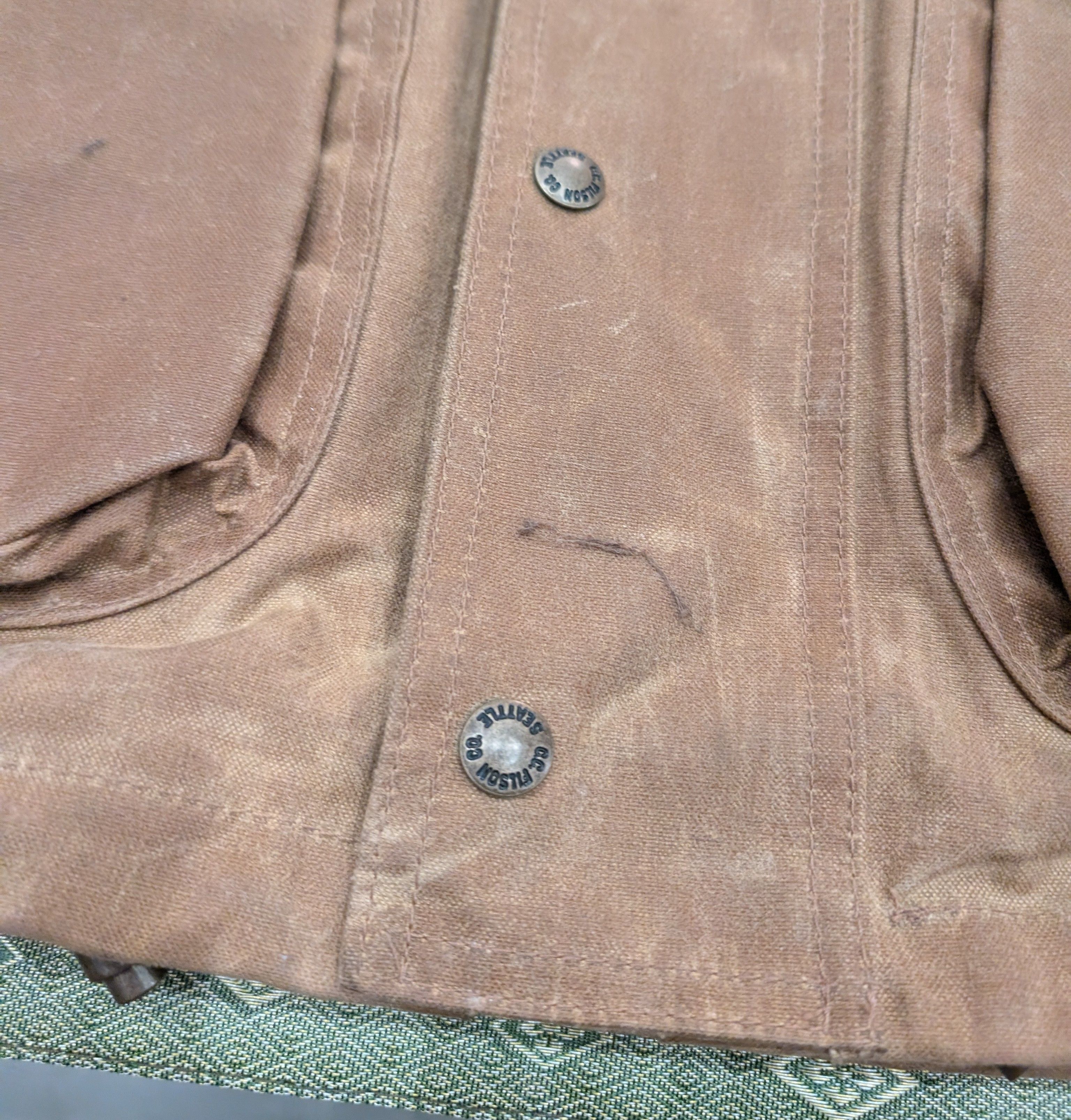 Filson × Sebago RARE Filson x Sebago Tin Cloth Waxed Jacket YKK Made in USA Size US M / EU 48-50 / 2 - 9 Thumbnail