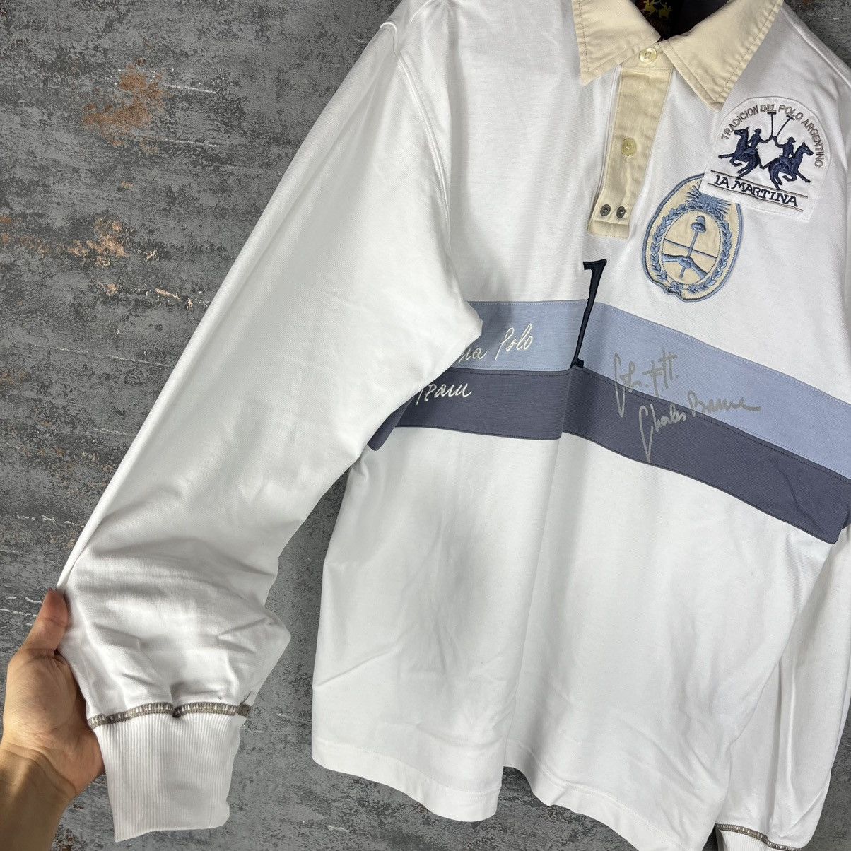 La Martina La Martina Polo Rugby T shirt Long Sleeve Size US XL / EU 56 / 4 - 5 Thumbnail