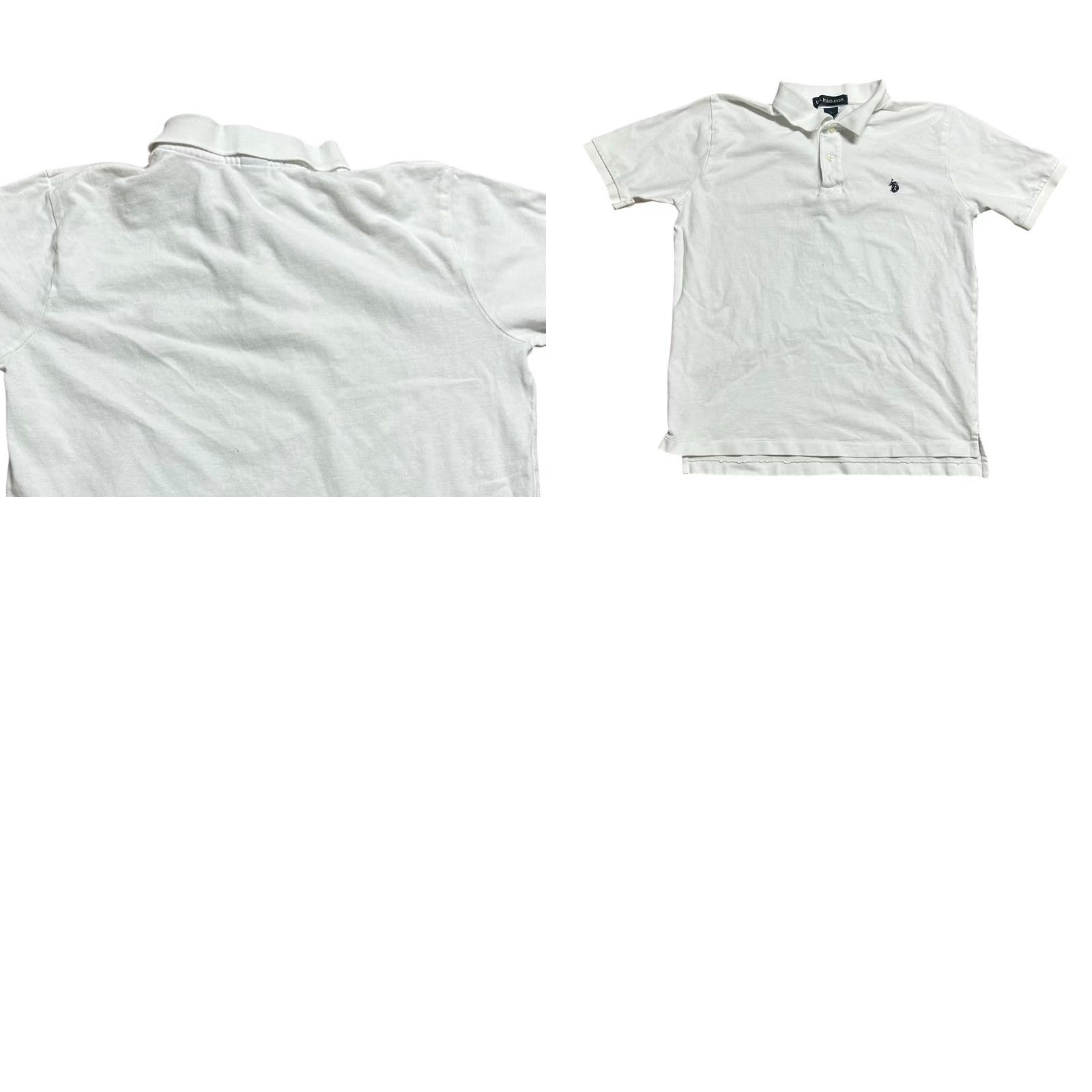 Vintage US Polo Assn Polo Shirt Short Sleeve White Large Womens Golf Polo Shirt Regular Fit 100% Cotton Size L / US 10 / IT 46 - 10 Thumbnail