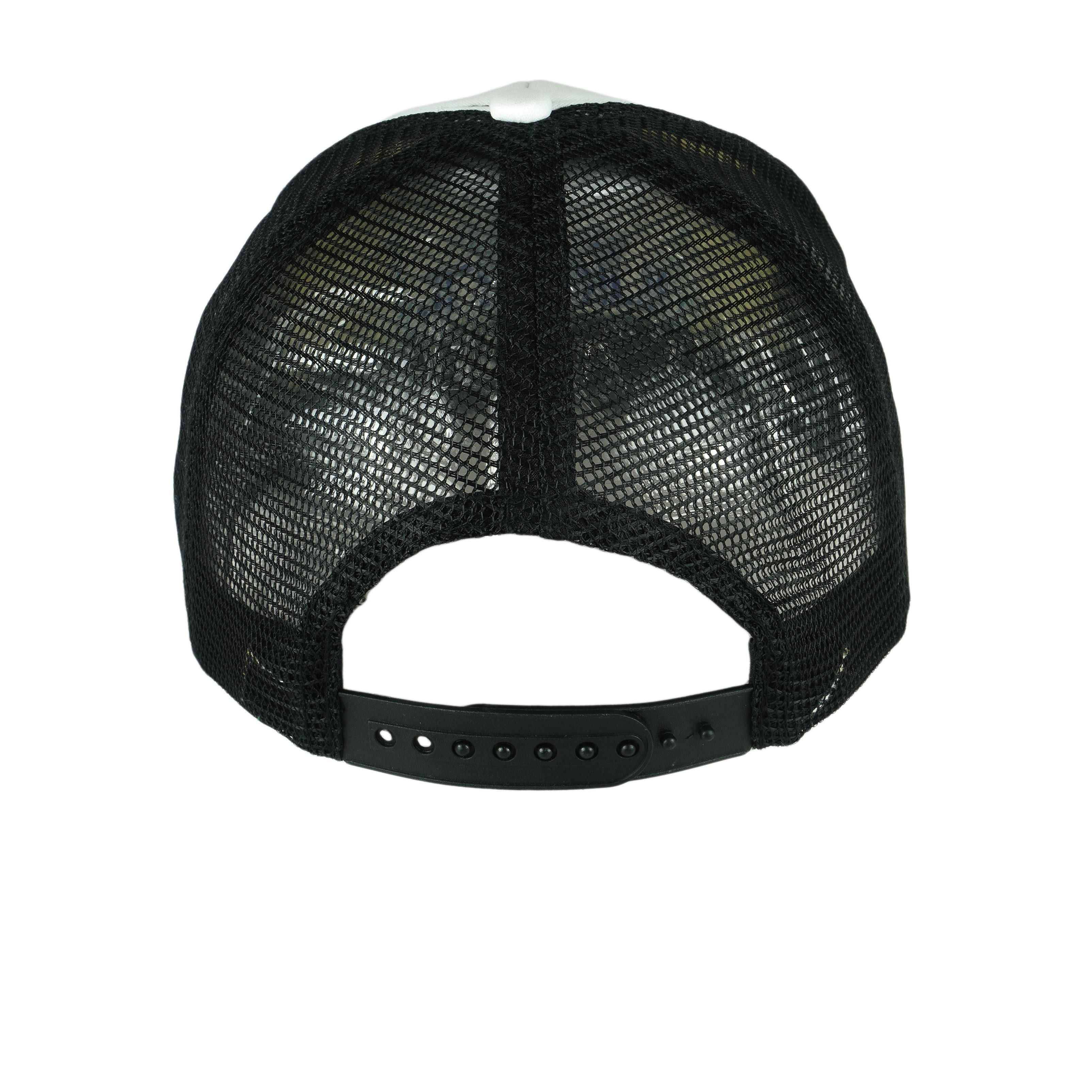 Budweiser (District) - White & Black Spell-Out Trucker Snapback Hat Size ONE SIZE - 3 Thumbnail