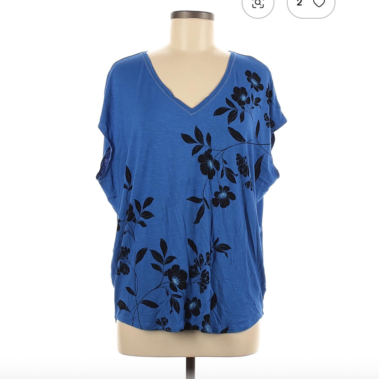 Other White House Black Market Blue Short Sleeve Top Size M Size M / US 6-8 / IT 42-44 - 1 Thumbnail