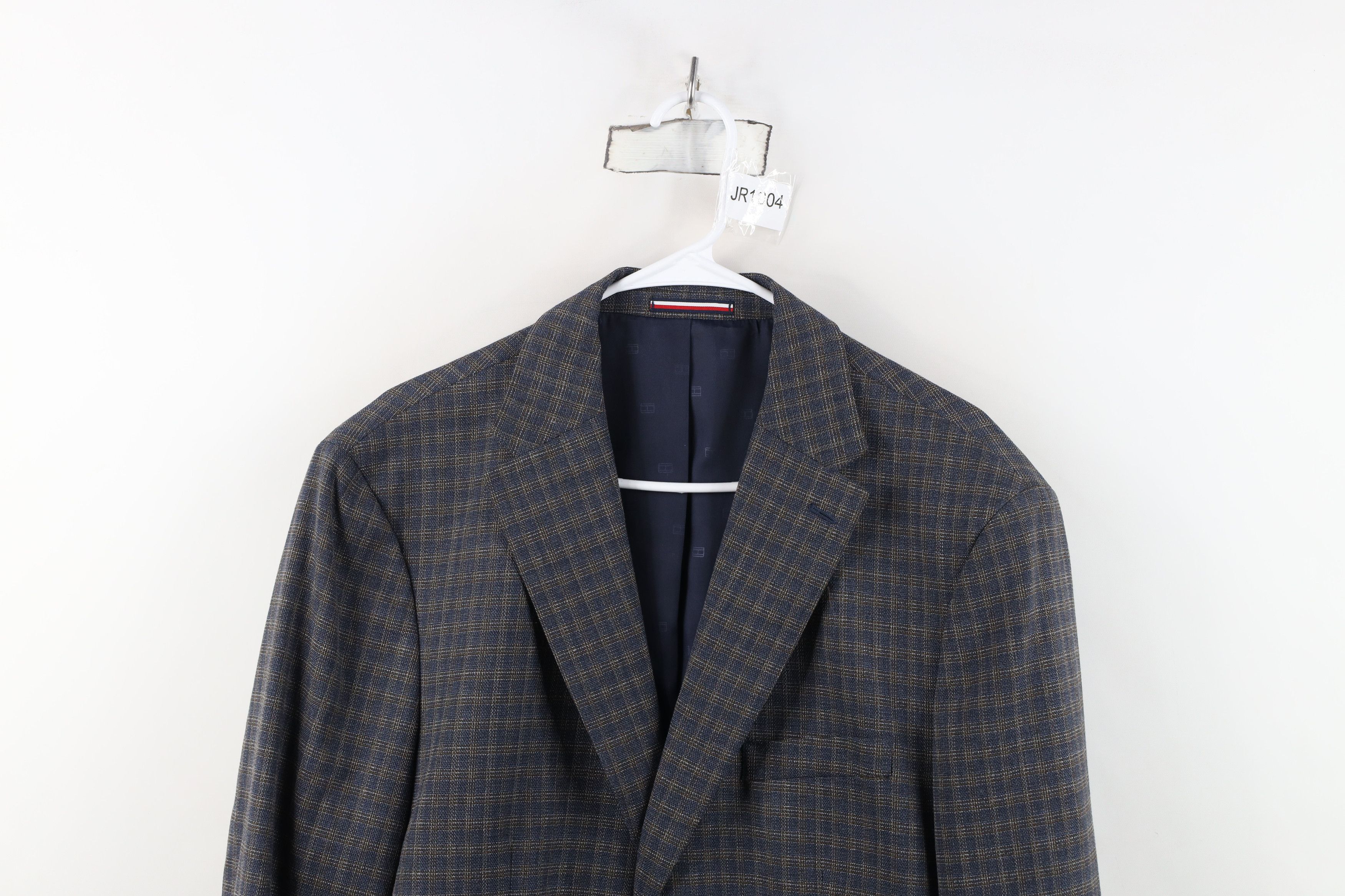 Tommy Hilfiger Tommy Hilfiger 2 Button Suit Coat Blazer Jacket Blue Plaid Size US XXL / EU 58 / 5 - 2 Thumbnail
