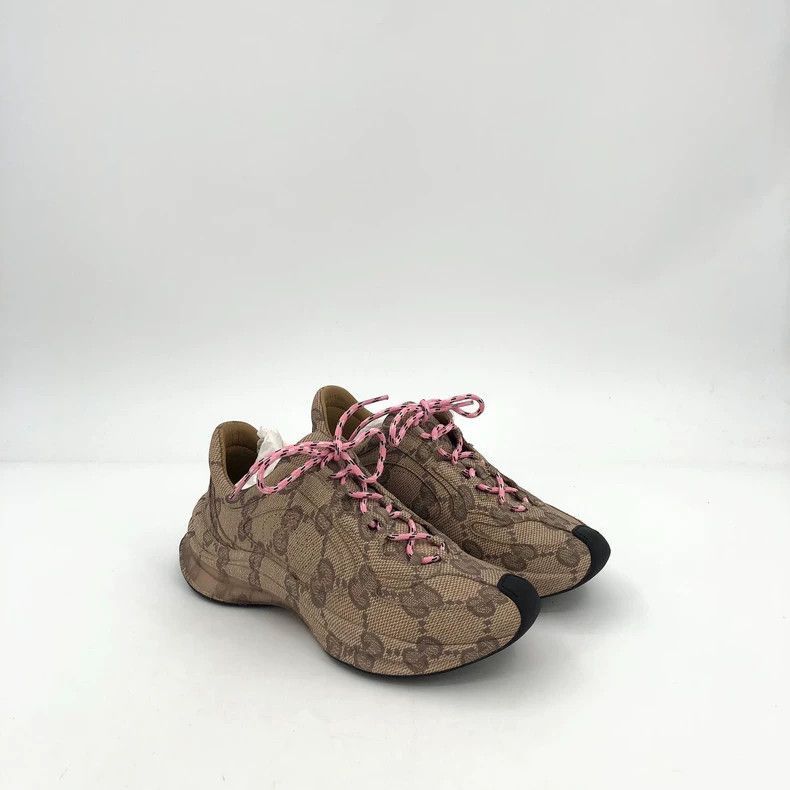 Gucci Gucci Brown Logo LaceUp Casual Sneakers-2506 Size US 4 / IT 34 - 2 Thumbnail
