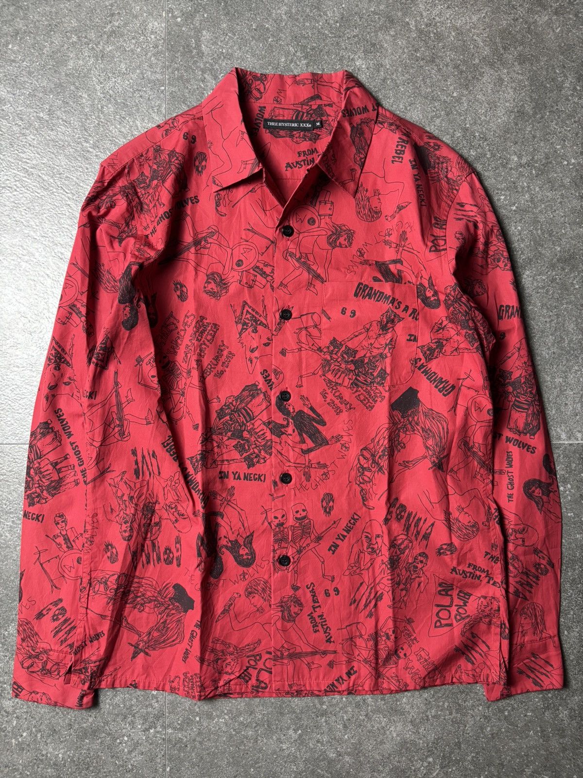 Hysteric Glamour 2018 Hysteric Glamour ‘Thee Hysteric XXX’ Full Print Shirt Size US M / EU 48-50 / 2 - 2 Thumbnail