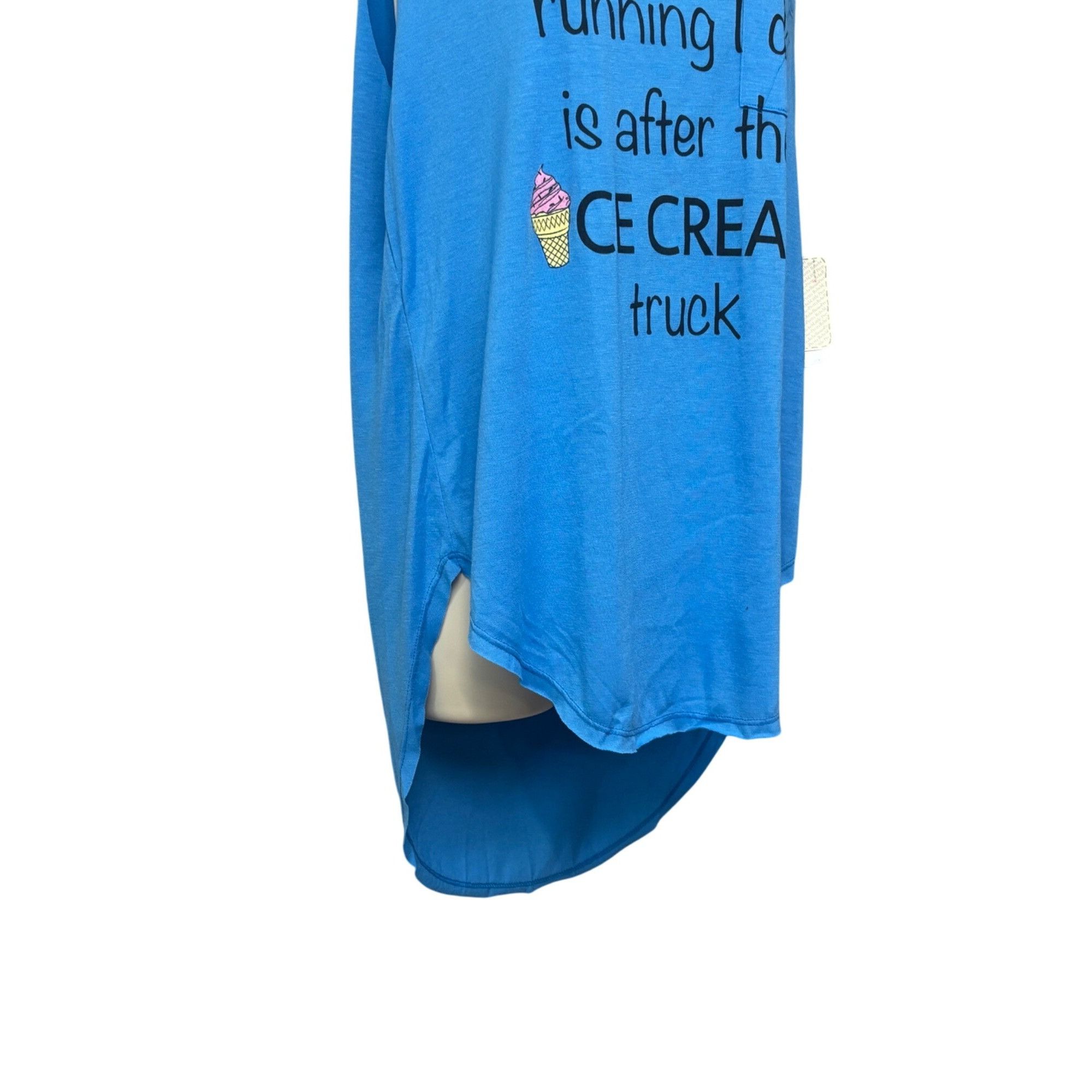 Other Rebellious One Junior's High Low Graphic Tank Top, Neon Blu Size XL / US 12-14 / IT 48-50 - 6 Thumbnail