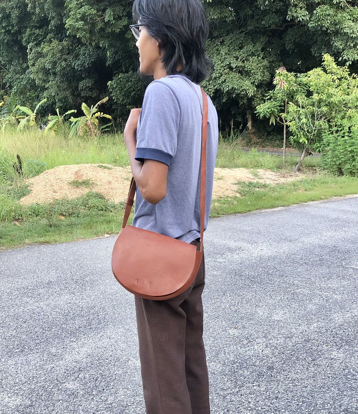 Genuine Leather STITCH LEATHER CROSSBODY BAG Size ONE SIZE - 2 Thumbnail