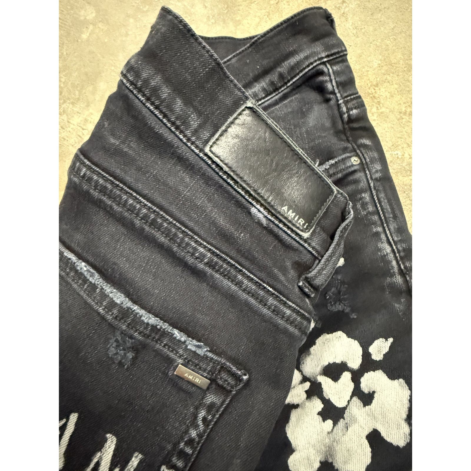Amiri Amiri Thrasher Floral Jeans Black Used 32 Size US 32 / EU 48 - 3 Thumbnail