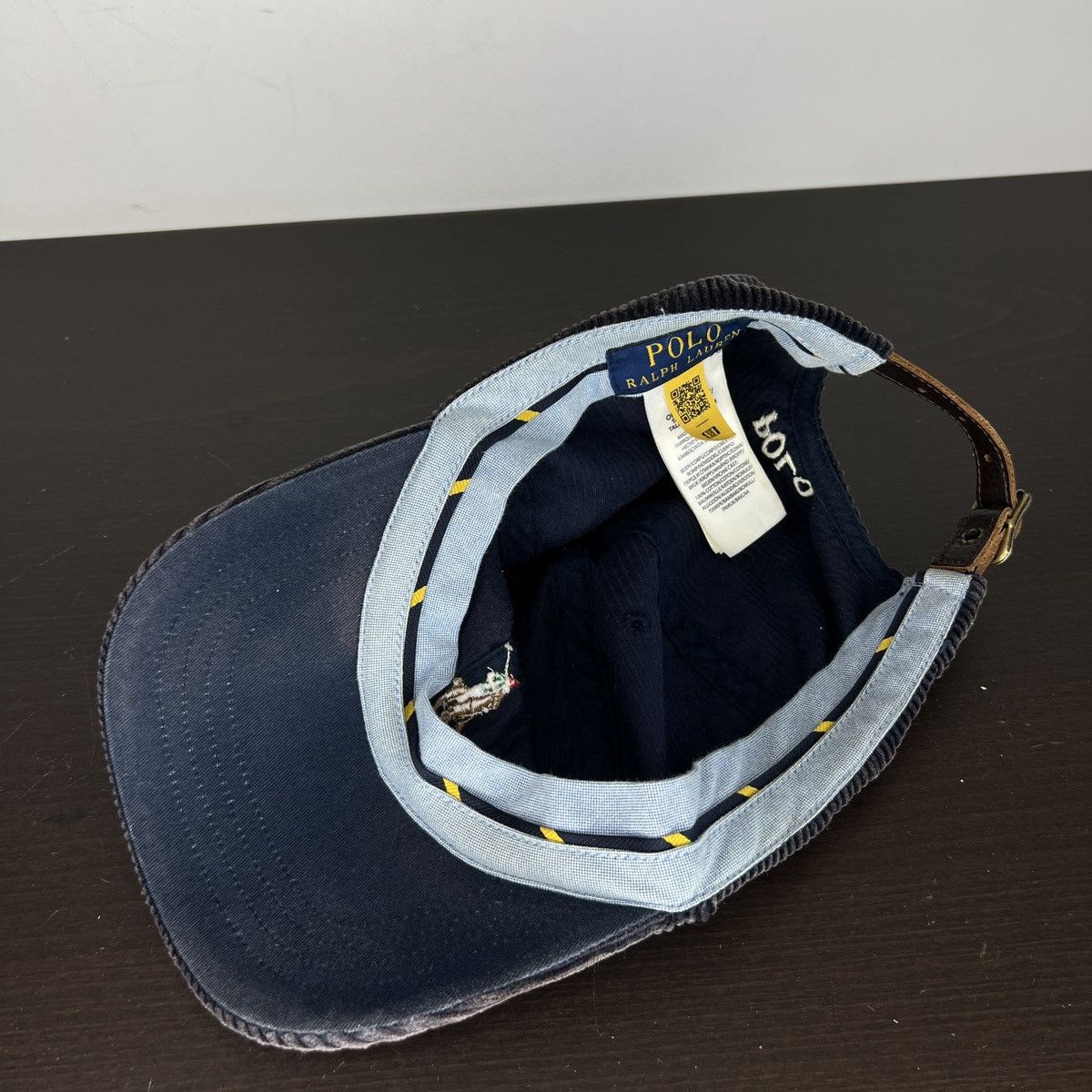 Polo Ralph Lauren Polo Ralph Lauren Vintage Cap Hat Pony Logo Corduroy Navy Size ONE SIZE - 4 Thumbnail