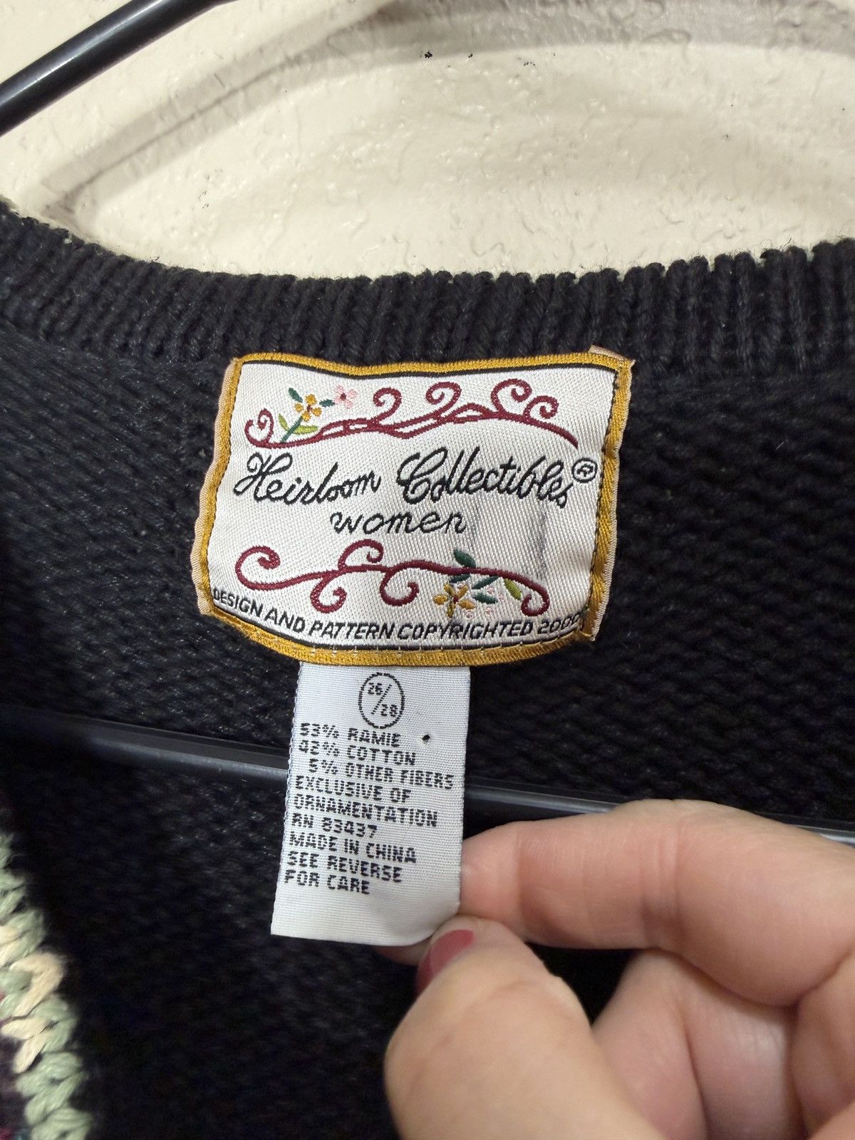 Other Heirloom Collectibles Black Christmas Cardigan Sweater 26/28 Size 3XL / US 20-22 - 8 Thumbnail