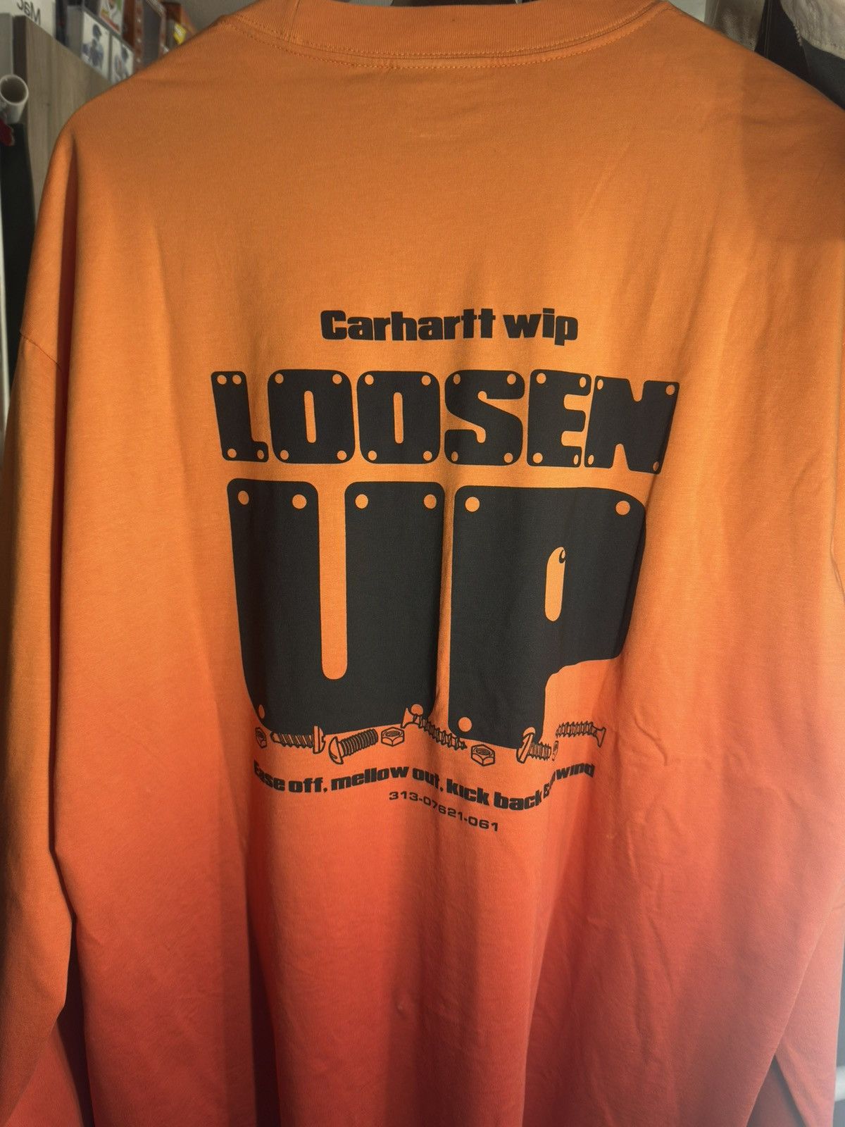 Carhartt Wip Loosen Up Orange Gradient Long Sleeve Tee Size US XXL / EU 58 / 5 - 4 Thumbnail
