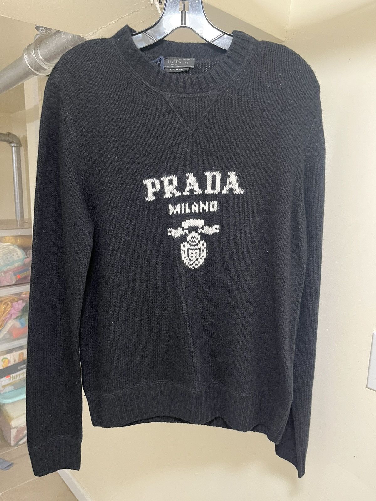 image of Prada Cashmere/wool Sweater Size 46 in Black, Men's