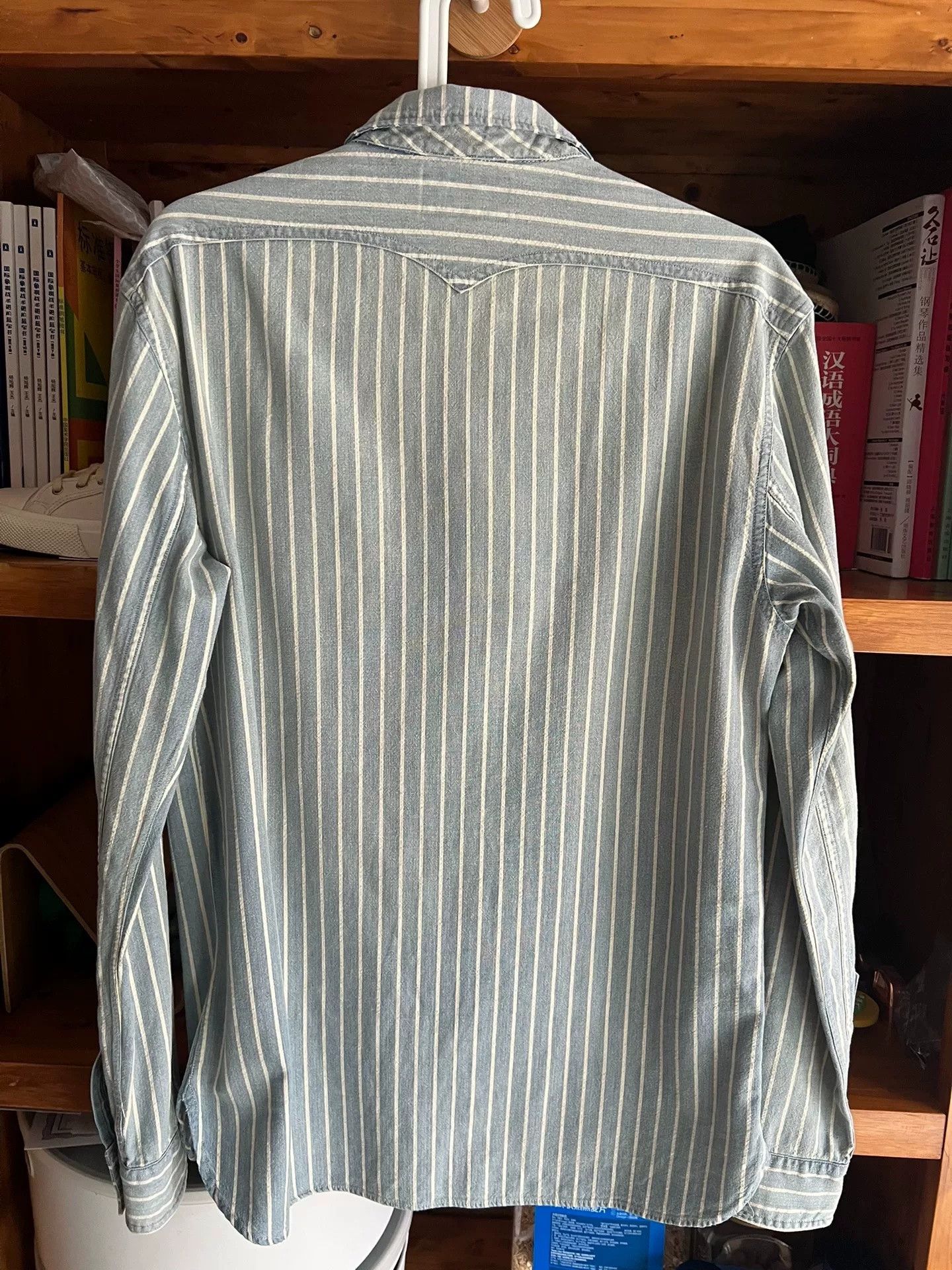 RRL Ralph Lauren RRL Striped Indigo Distressed Pullover Shirt Size US M / EU 48-50 / 2 - 6 Thumbnail