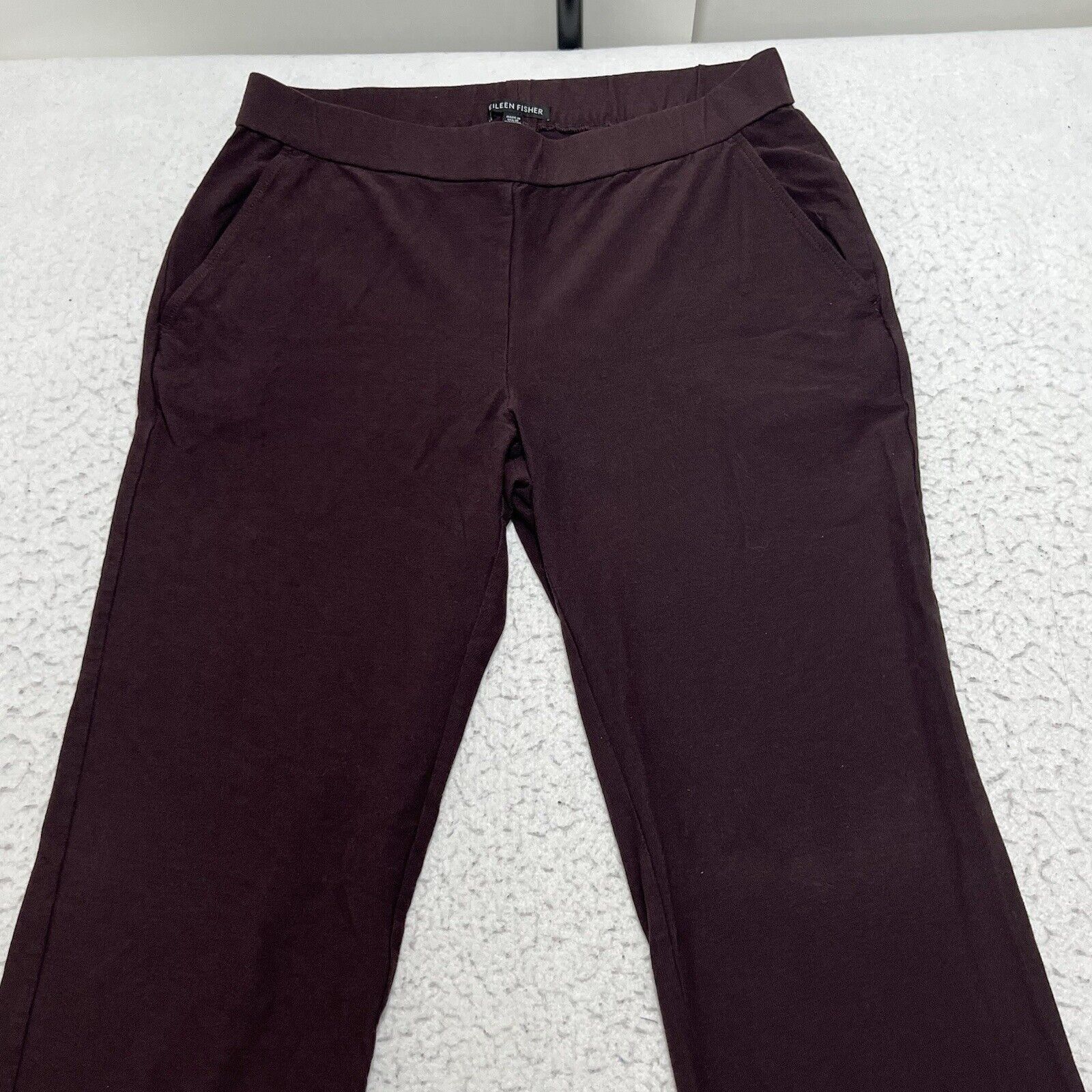Eileen Fisher Eileen Fisher Small Dark Maroon Purple Pants Trousers Size 28" / US 6 / IT 42 - 2 Thumbnail