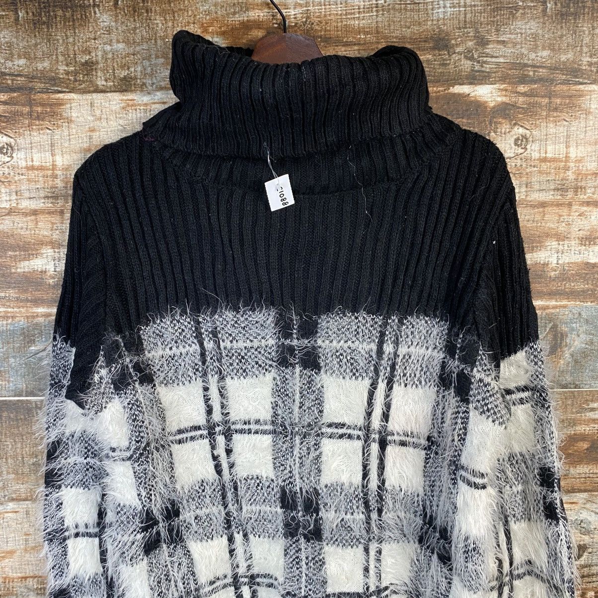 Japanese Brand DL Ingni Black Mohair shaggy fur Knitwear #C1088 Size M / US 6-8 / IT 42-44 - 5 Thumbnail