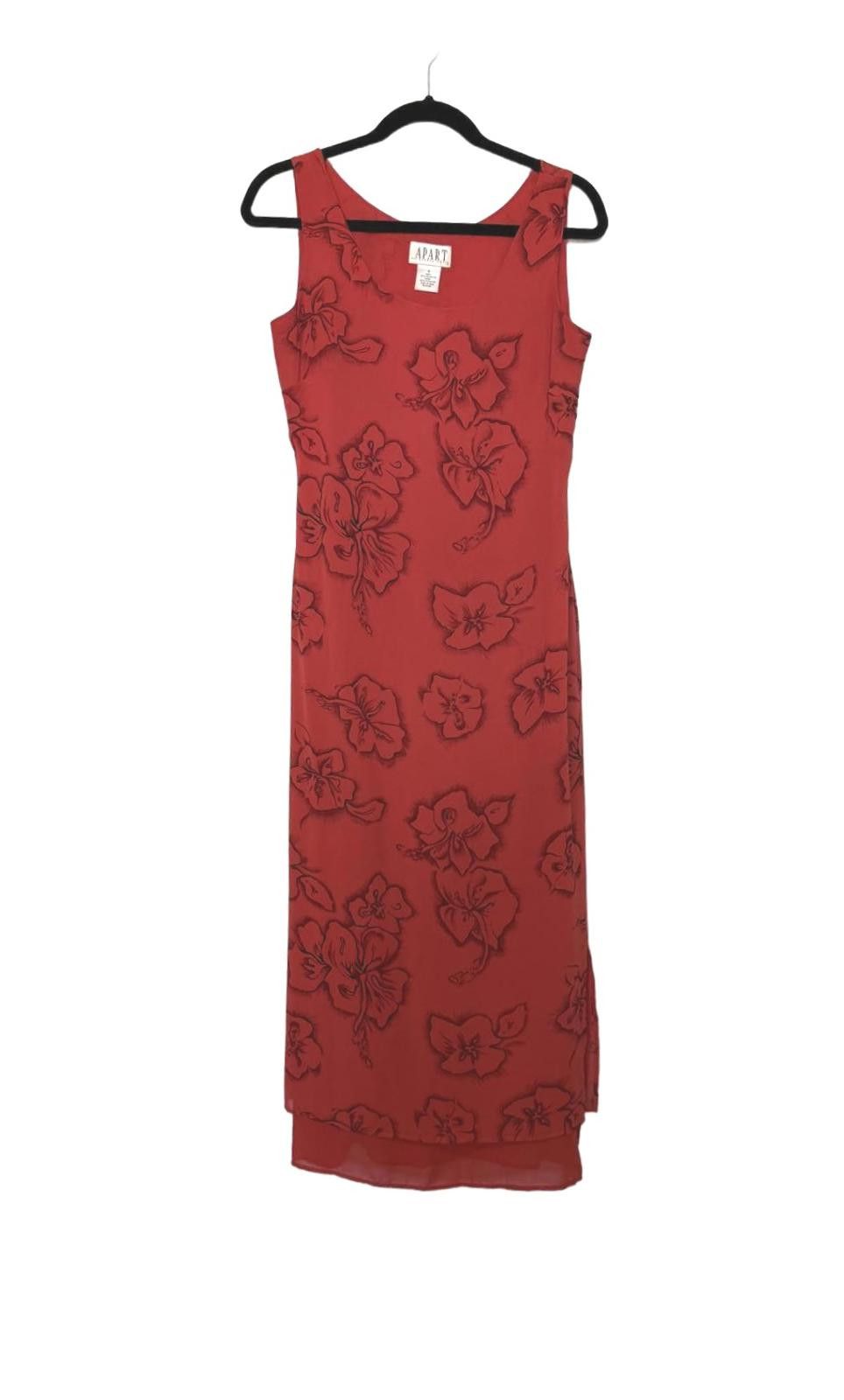 Vintage 90s Sheer Romantic floral Long Maxi Dress