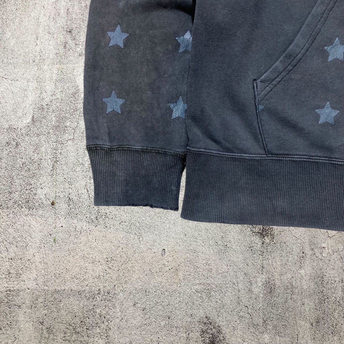 Japanese Brand Vintage Trashed Xlarge Stars Logo Fur Ziphoodie Y2k Black Size US XL / EU 56 / 4 - 6 Thumbnail