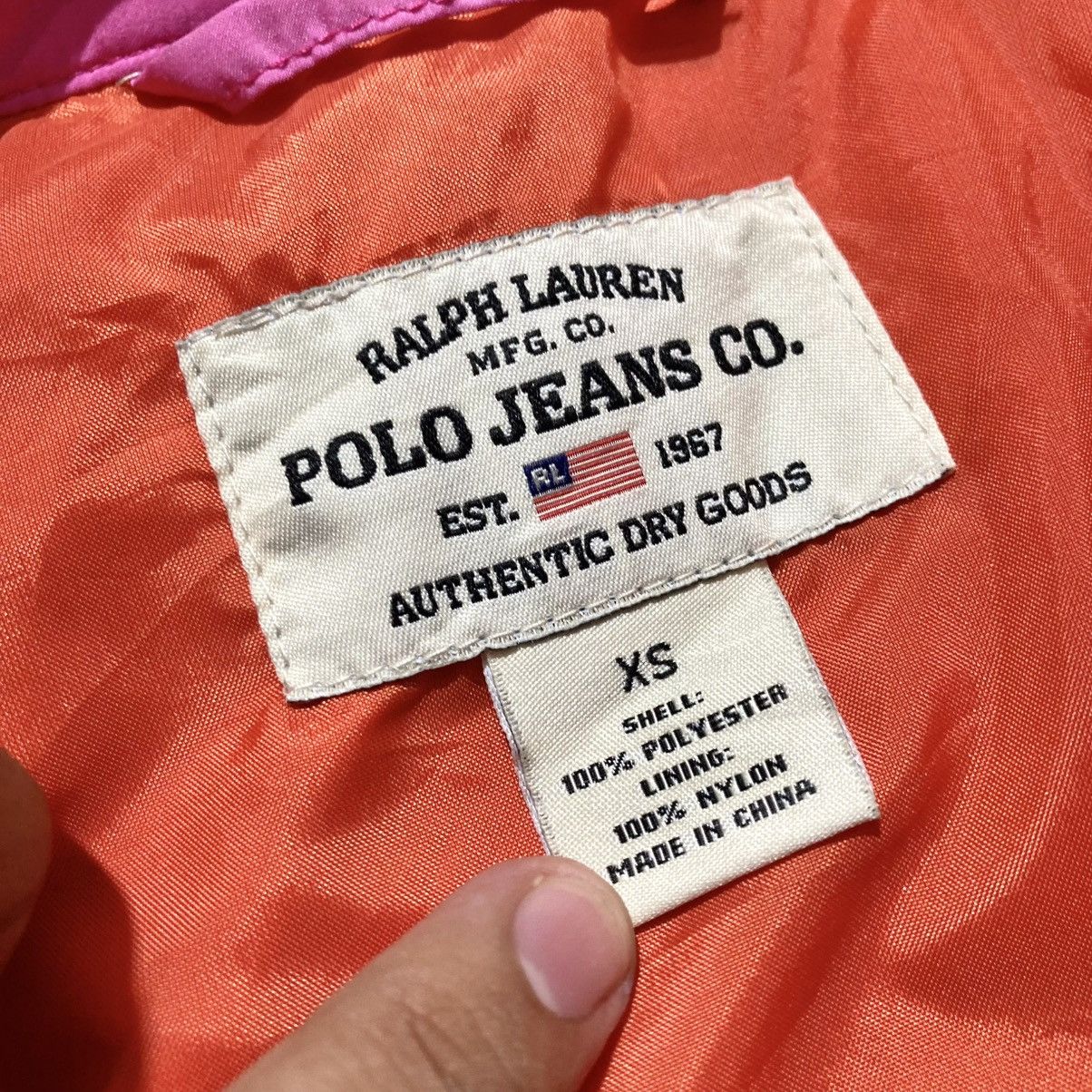Polo Ralph Lauren Vintage Polo Jeans Co Ralph Lauren Light Jacket Pink Size US S / EU 44-46 / 1 - 18 Thumbnail