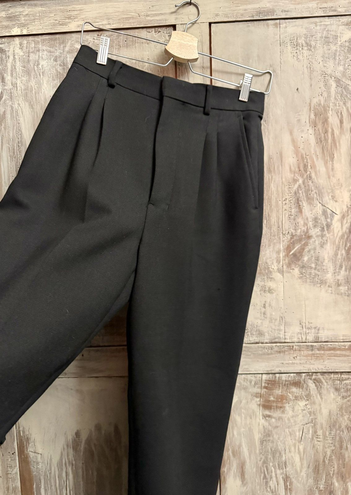 AMI ami paris black heavy wool carotte pants 36 wo Size 26" / US 2 / IT 38 - 6 Thumbnail